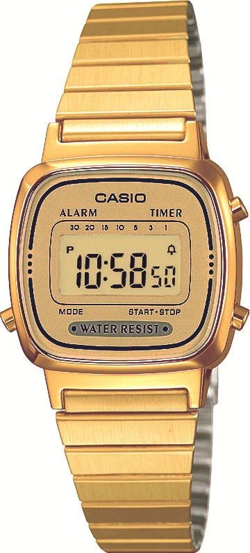 CASIO VINTAGE Chronograph »LA670WEGA-9EF«, Quarzuhr, Armbanduhr, Damenuhr, digital, Datum, Stoppfunktion