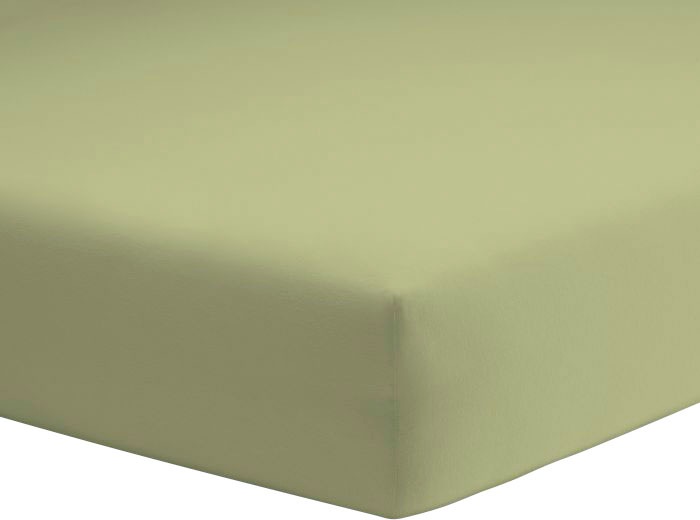 Schlafgut Spannbettlaken »Mako-Jersey aus 100% Baumwolle in grün, Größe 180x200 190x200 200x200 20