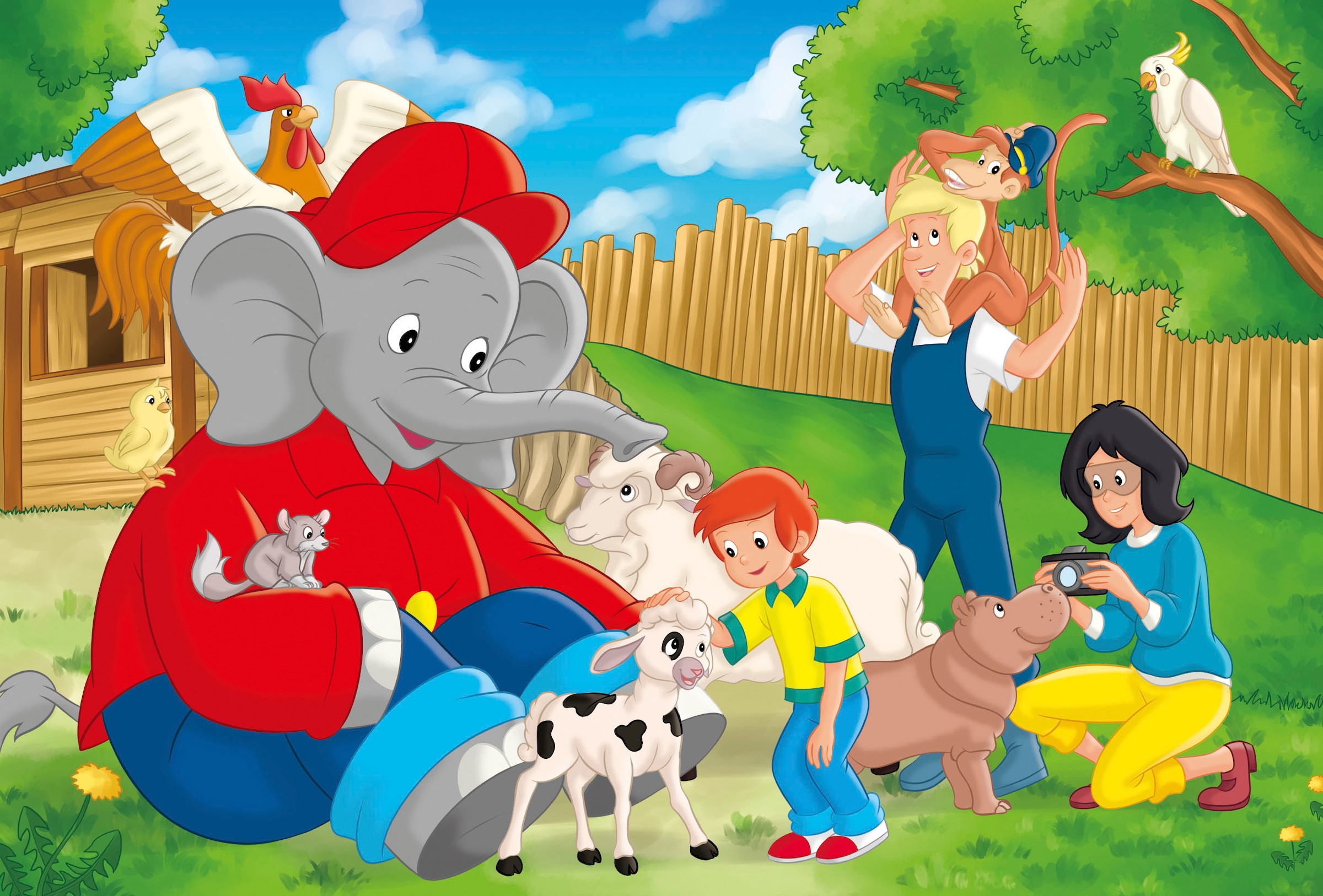 Schmidt Spiele Puzzle »Benjamin Blümchen, Im Zoo«, (72 tlg.), 3x24 Teile