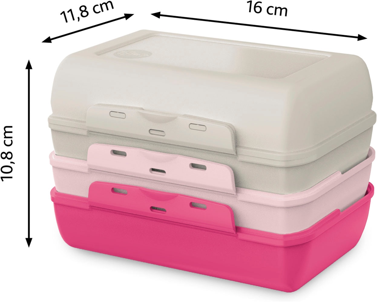 Emsa Lunchbox »Variabolo« platzsparend, verschiedene Farbkombinationen, spülmaschinenfest