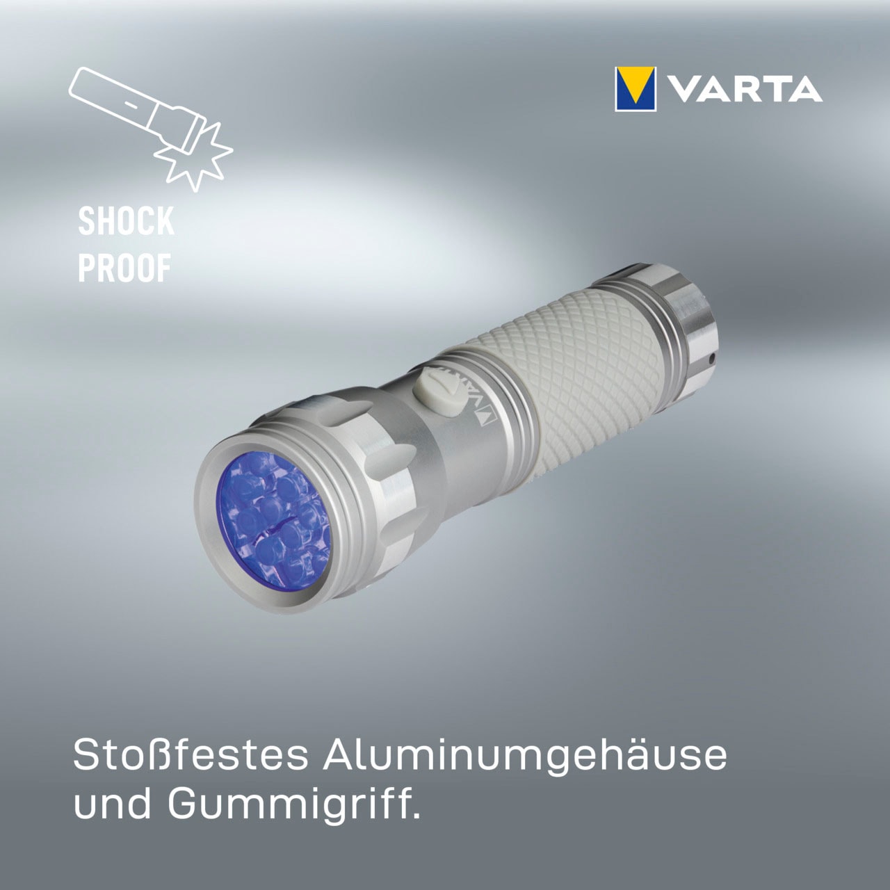 VARTA Taschenlampe »UV Licht«, (Set), Leuchte macht Unsichtbares sichtbar Hygienehilfe mit Schwarzlicht