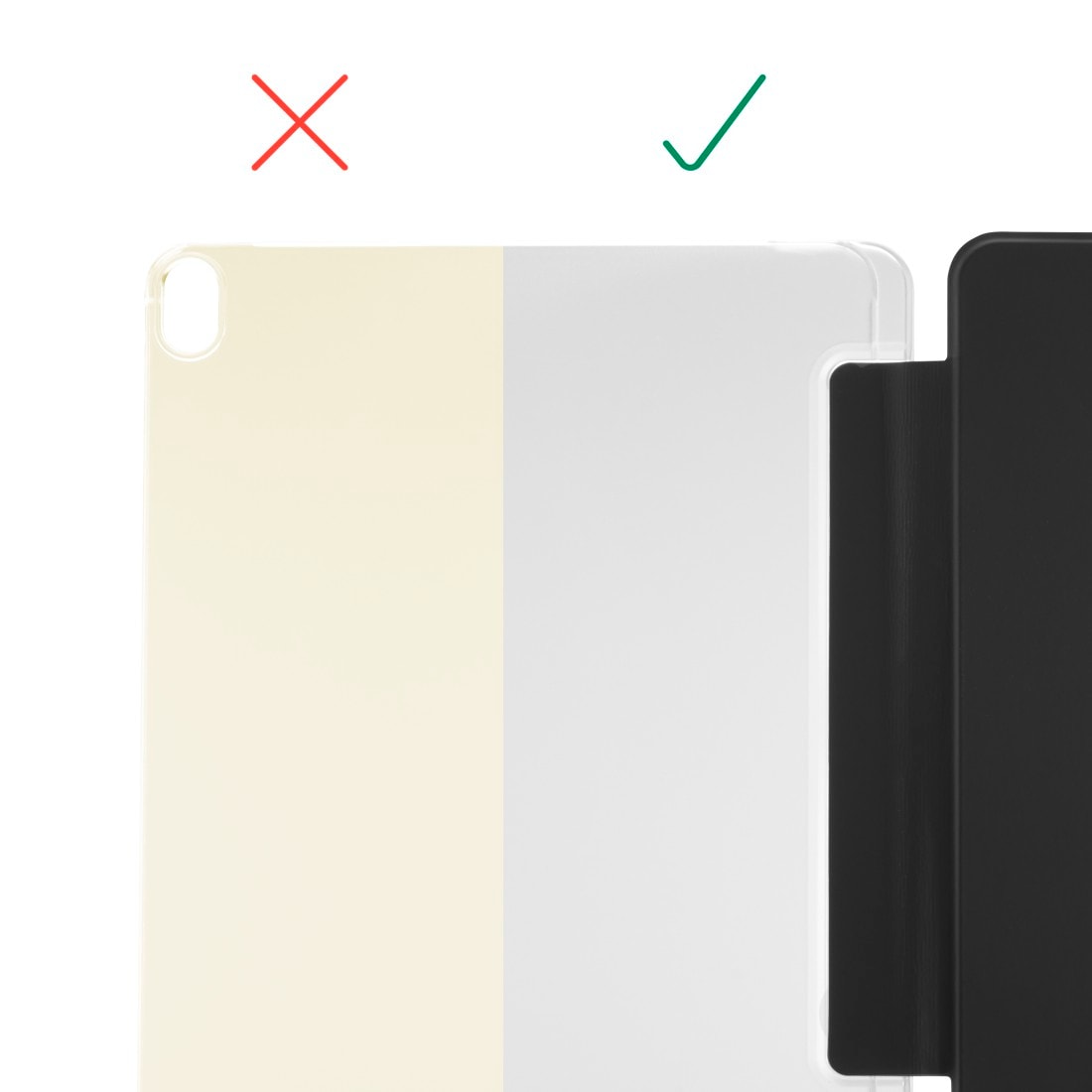 Hama Tablet-Hülle »Tablet-Hülle mit Standfunktion für Apple iPad Air 11 Zoll« Tablet Stifthalter, Standfunktion, transparentes Backcover, Magnetverschluss