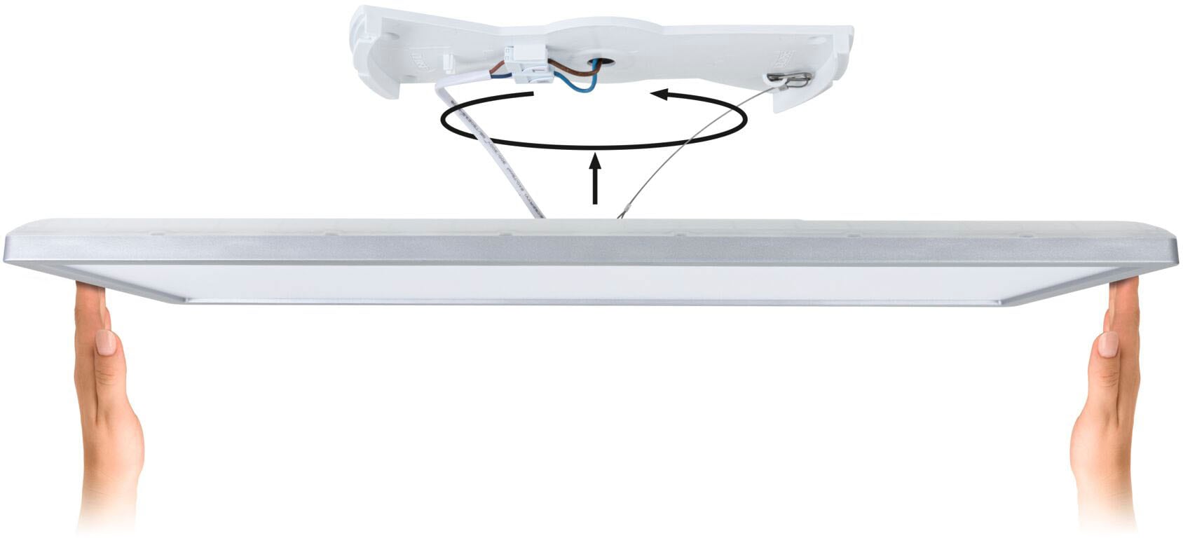 Paulmann LED Panel »Atria Shine 22W 4000K 420mm Eiche Kunststoff IP44«, 1 flammig, Hintergrundbeleuchtung
