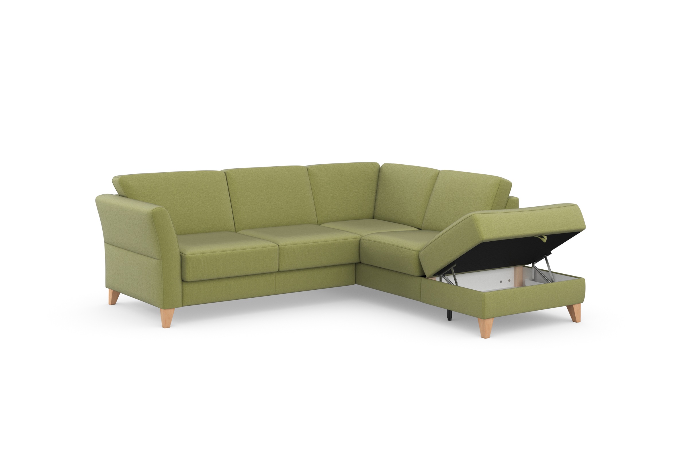 sit&more Ecksofa »Visby L-Form«, Wahlweise mit Bettfunktion und Stauraum, frei im Raum stellbar