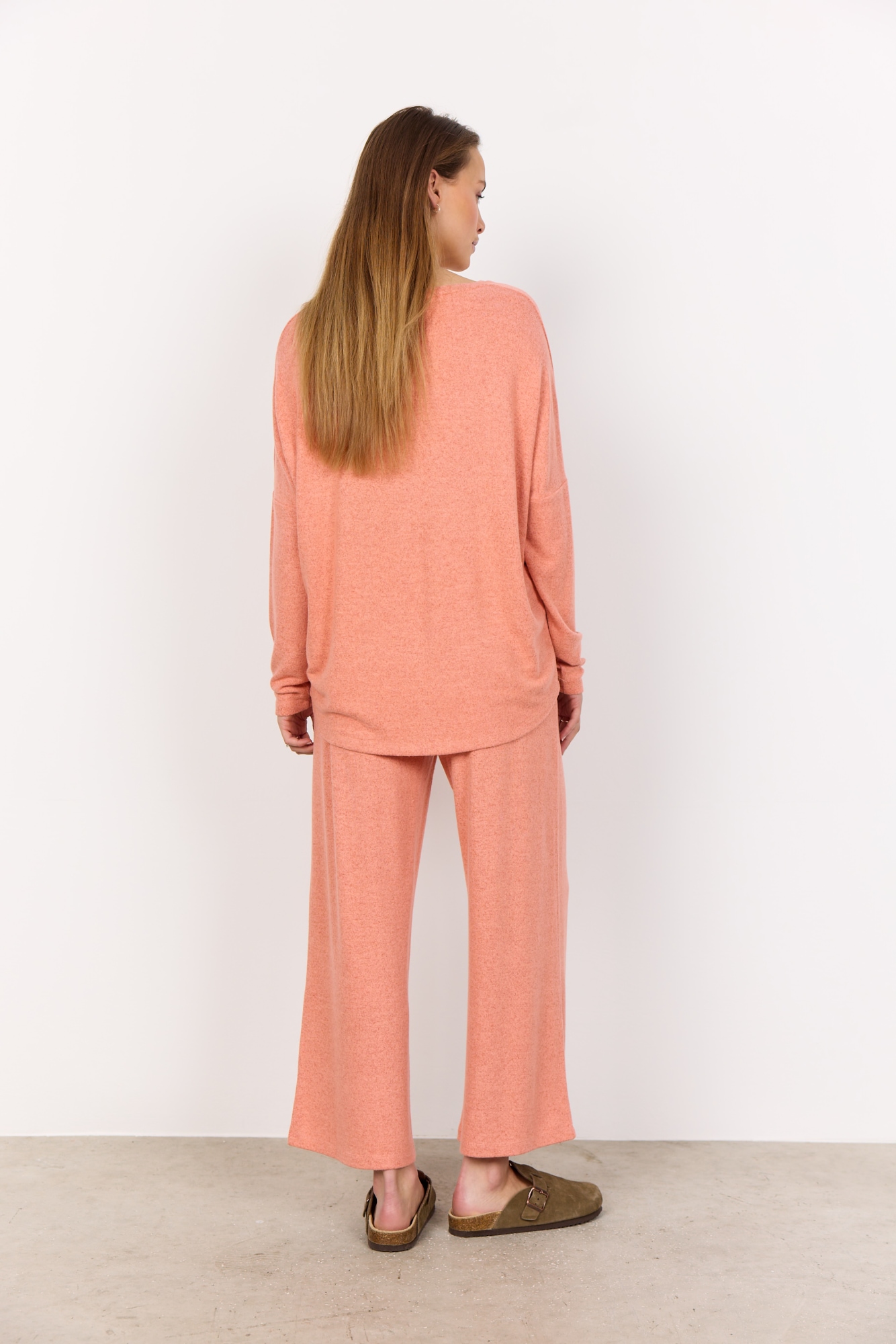 soyaconcept Rundhalsshirt »SC-BIARA 1«, bequemer Pullover, elastische Viskose-Qualität in melierter Optik
