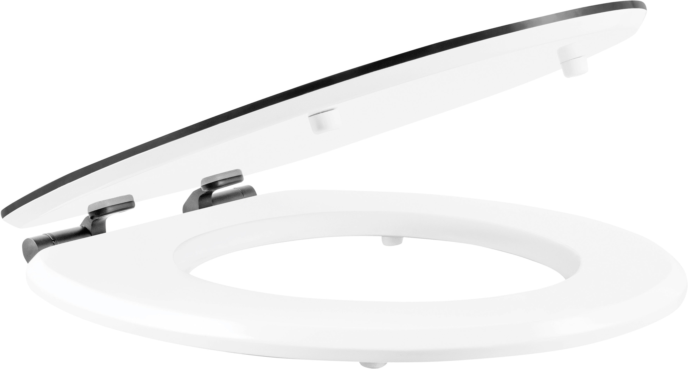 CORNAT WC-Sitz »WHITE MATT STEEL«