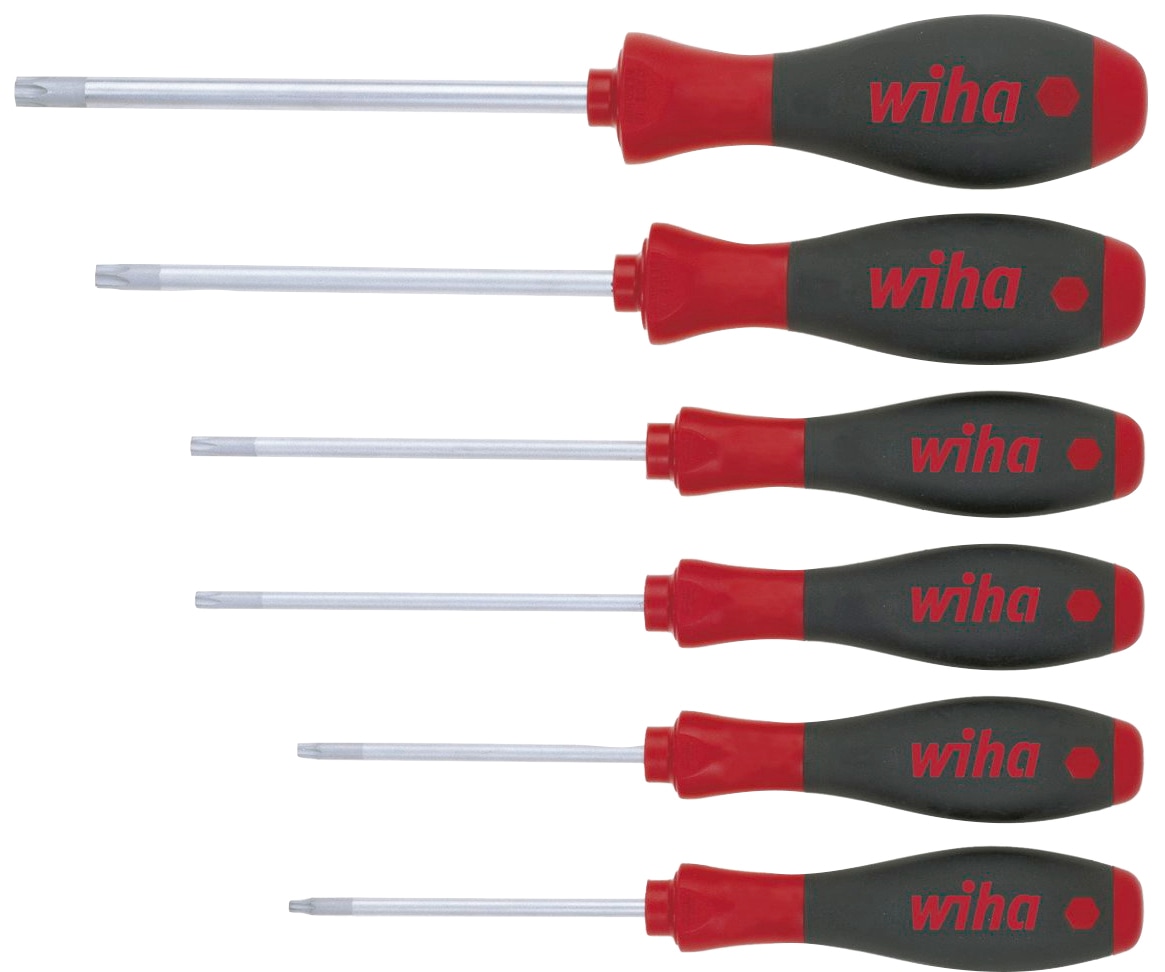 Wiha Schraubendreher »SoftFinish® TORX® (07155)«, (Set), 6-tlg., mit patentiertem SoftFinish® Griffdesign für hand- und muskelschonendes Arbeiten