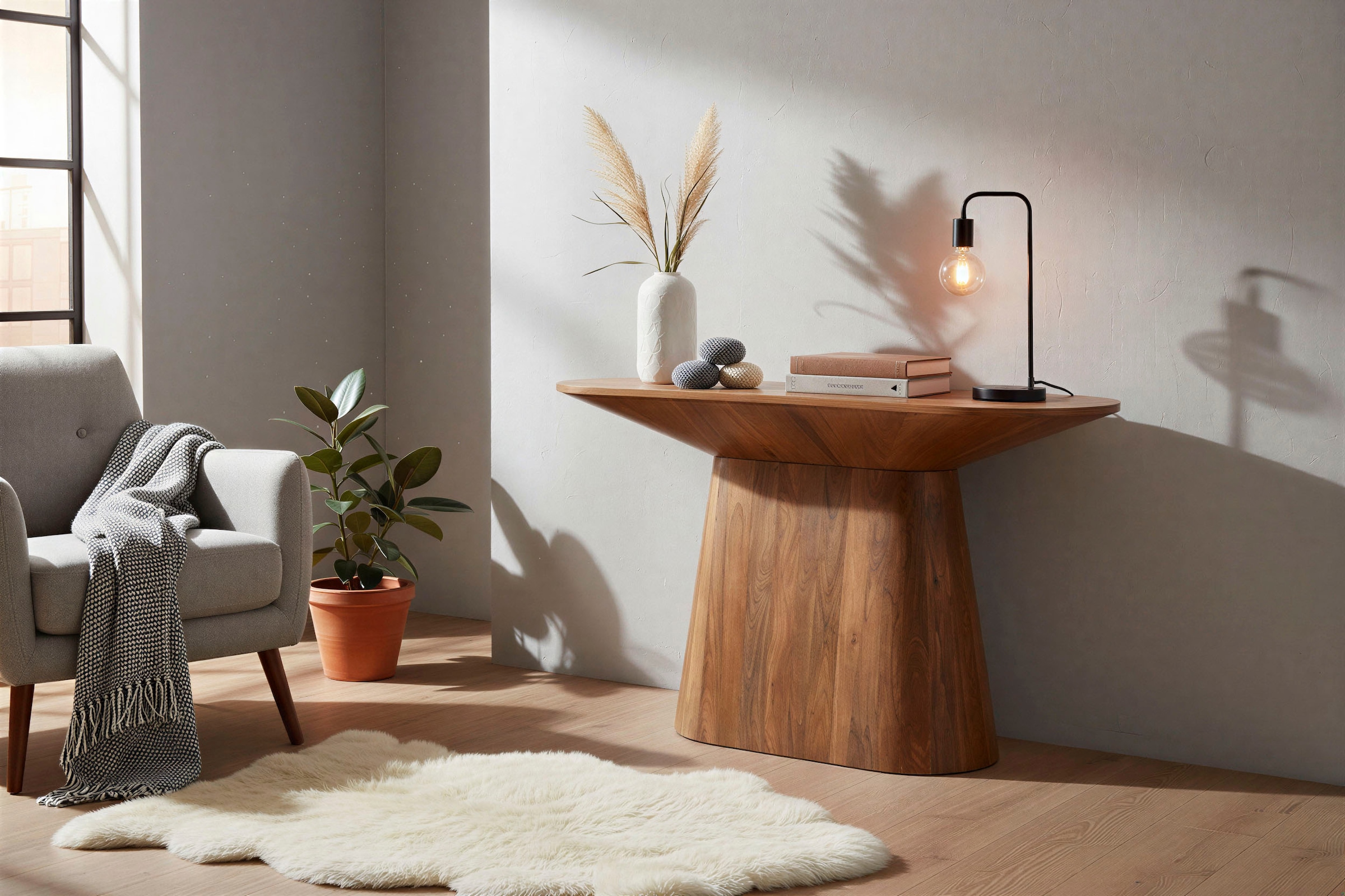 SIT Konsolentisch »MANGO NATURAL« mit ovalem Sockelfuß