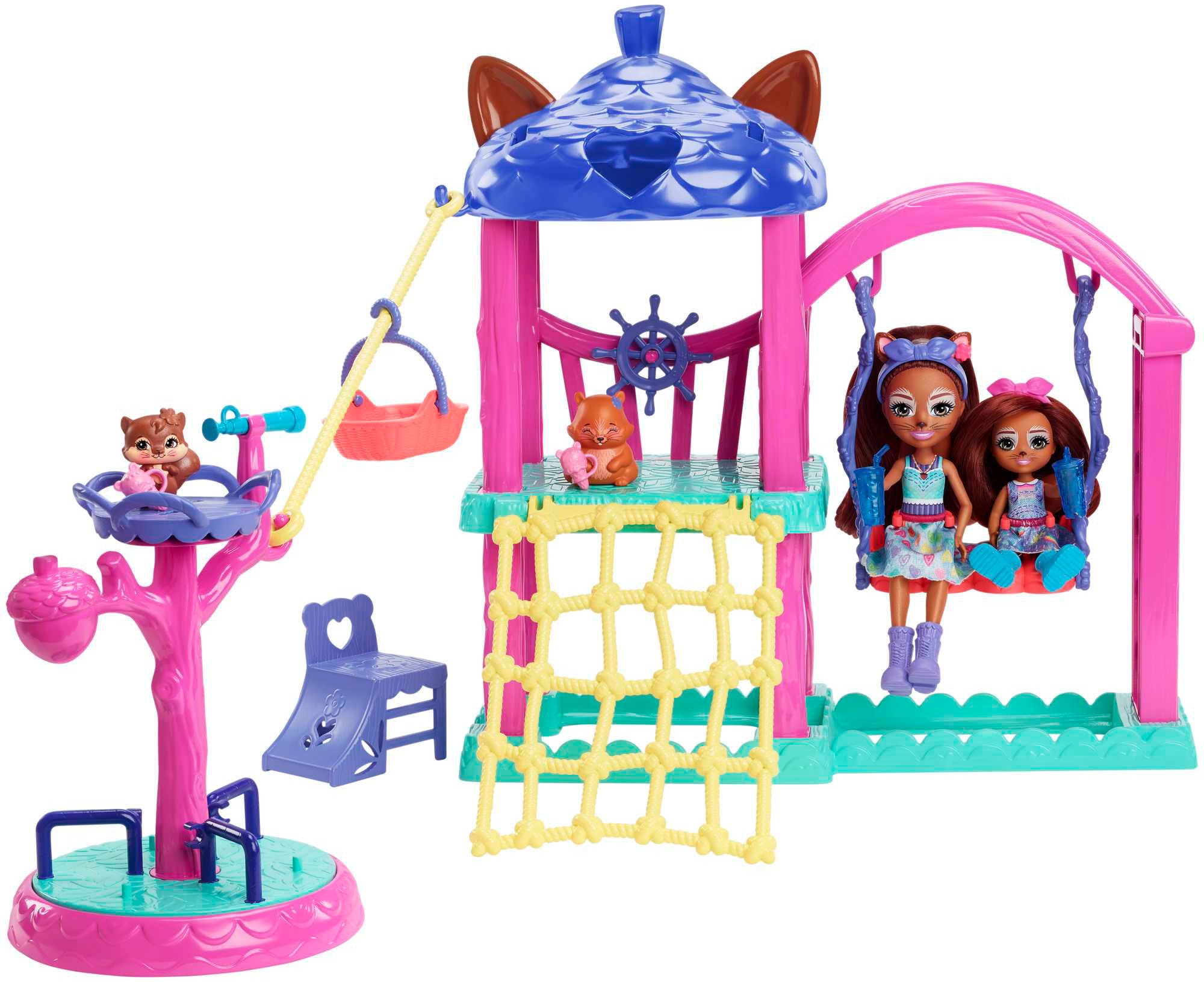 Enchantimals Spielwelt »Spielplatz Set«, mit 2 Puppen, Tierfreunden und Zubehör