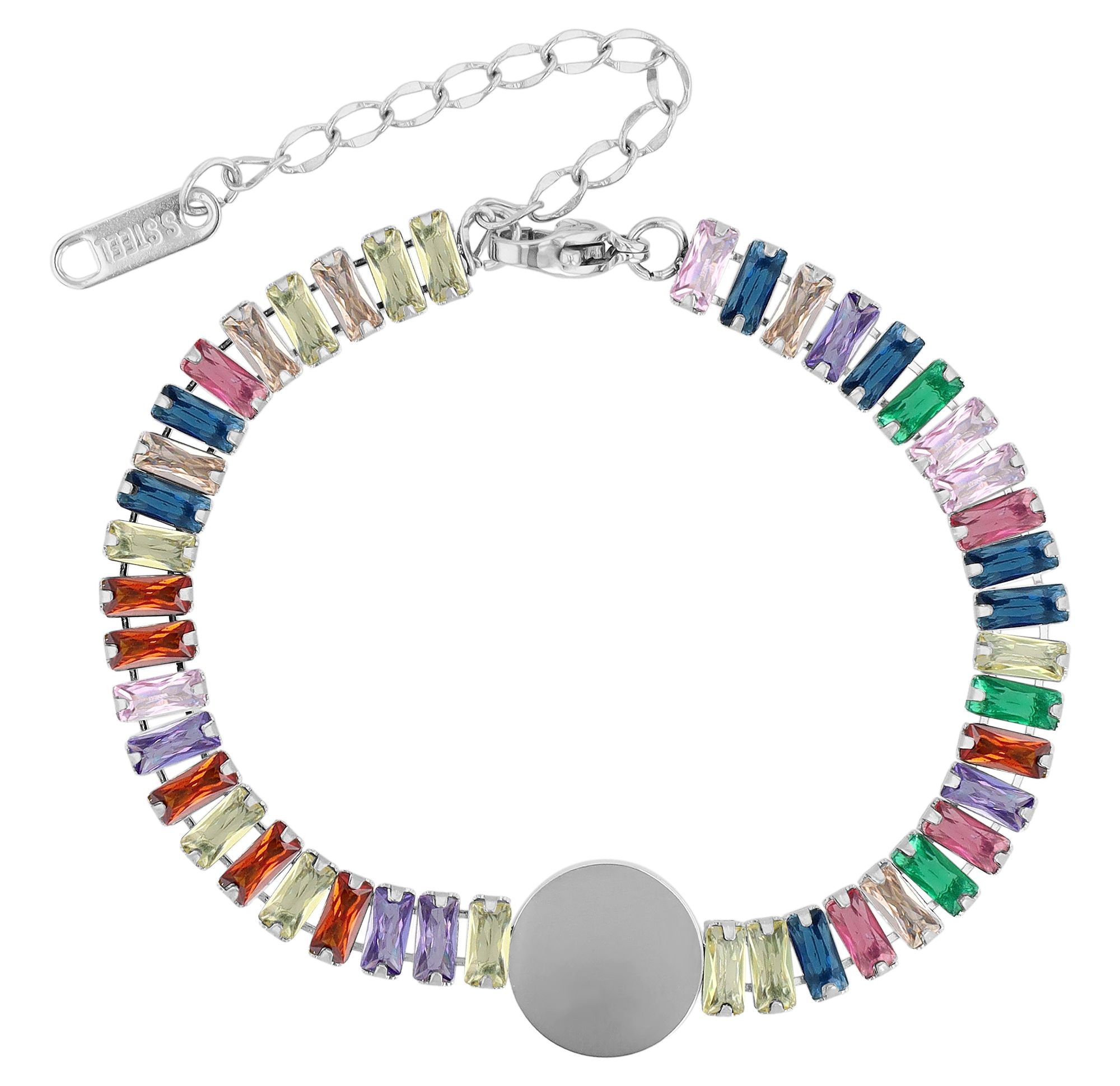 Adelia´s Armband »Damen Armband aus Edelstahl mit Zirkonia 16,5 cm«