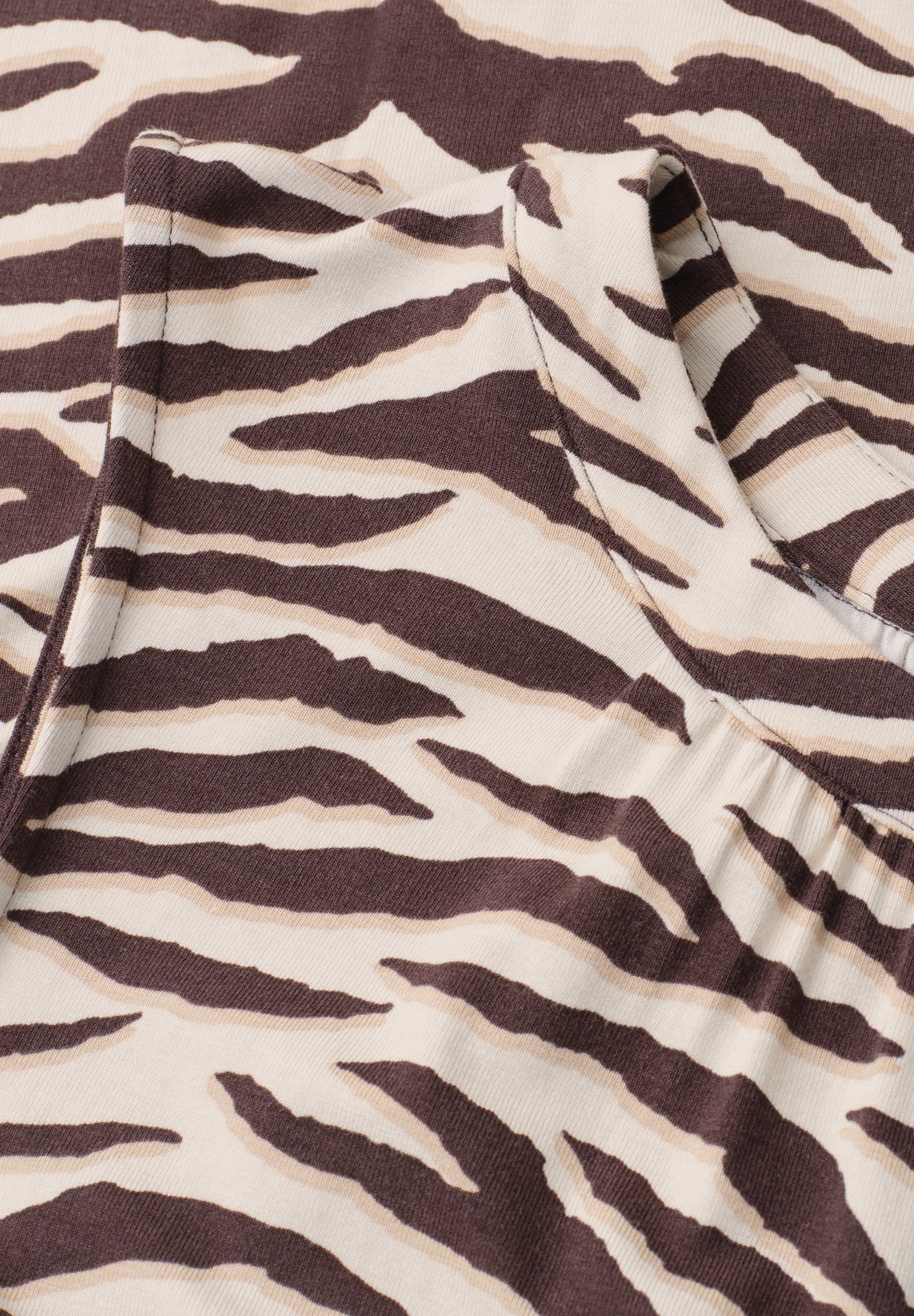 STREET ONE Shirttop Sommershirt mit Zebra-Print