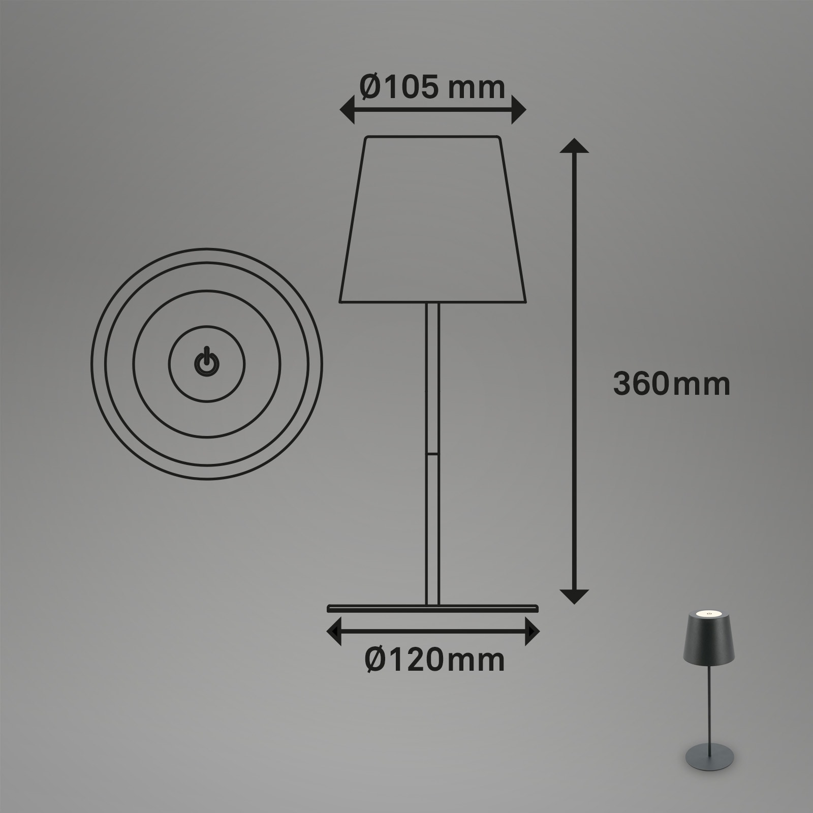 Briloner Leuchten LED Außen-Tischleuchte »Coloris«