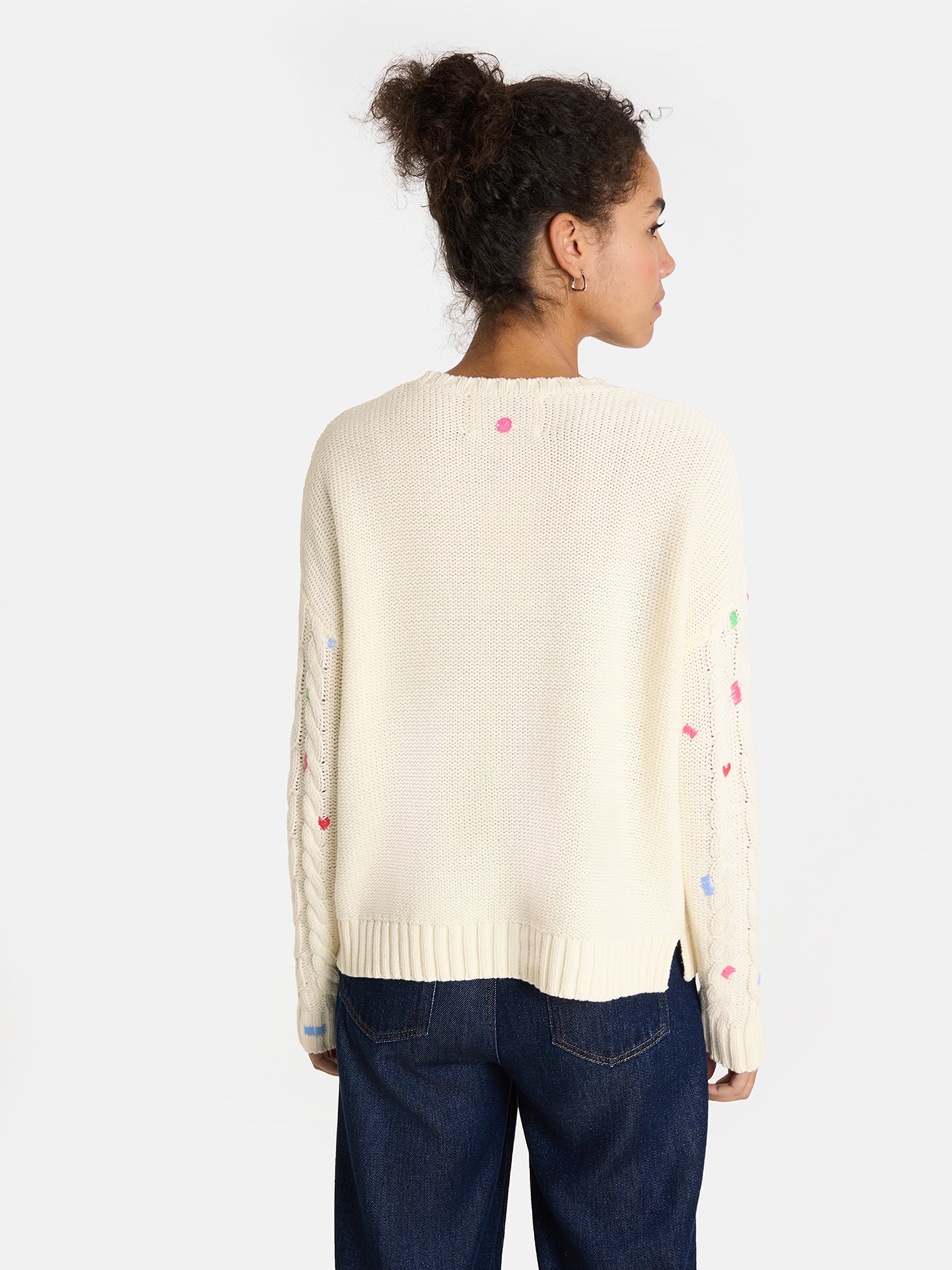 Lieblingsstück Strickpullover »DinziL« mit verspielten Stickdetails, Rundhals