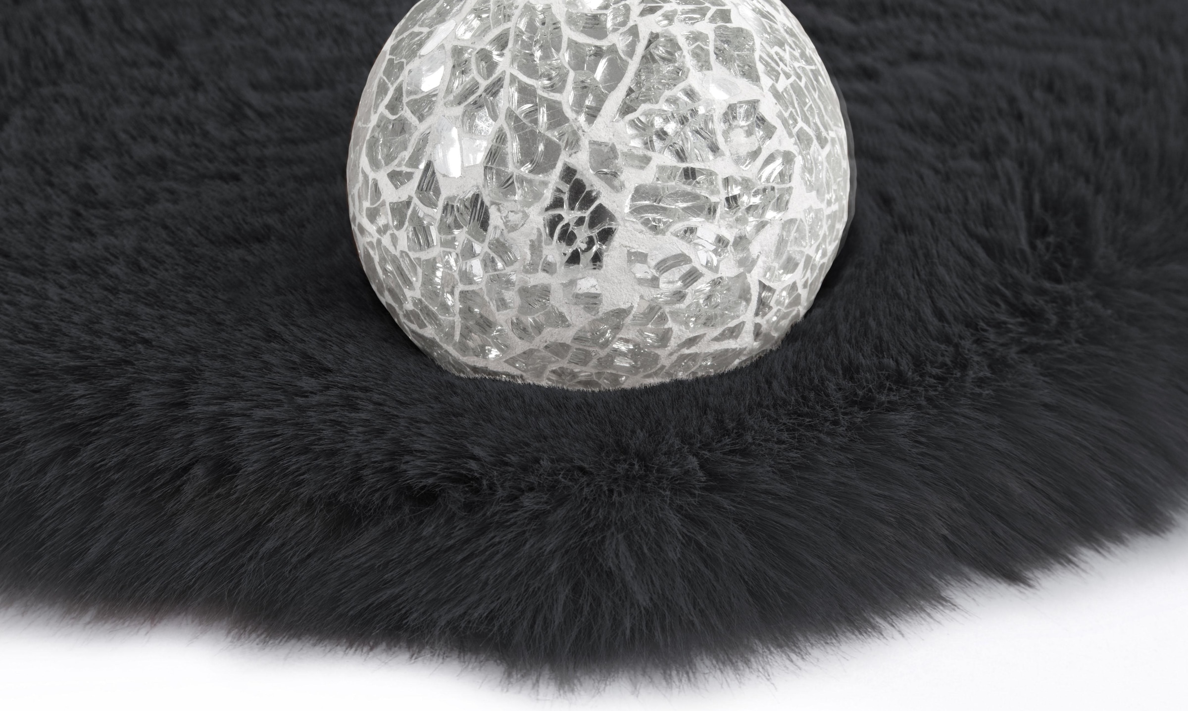 Arte Espina Fellteppich »Rabbit 100«, rund, 45 mm Höhe, Kunstfell, Kaninchenfell-Haptik, supersoft, Hochflorteppich