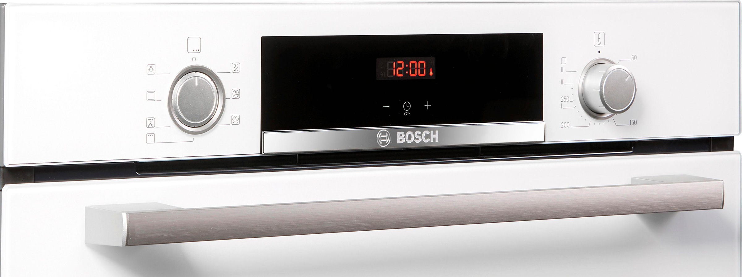 BOSCH Einbaubackofen 4 »HBA533BW1«, mit Teleskopauszug nachrüstbar, ecoClean Direct