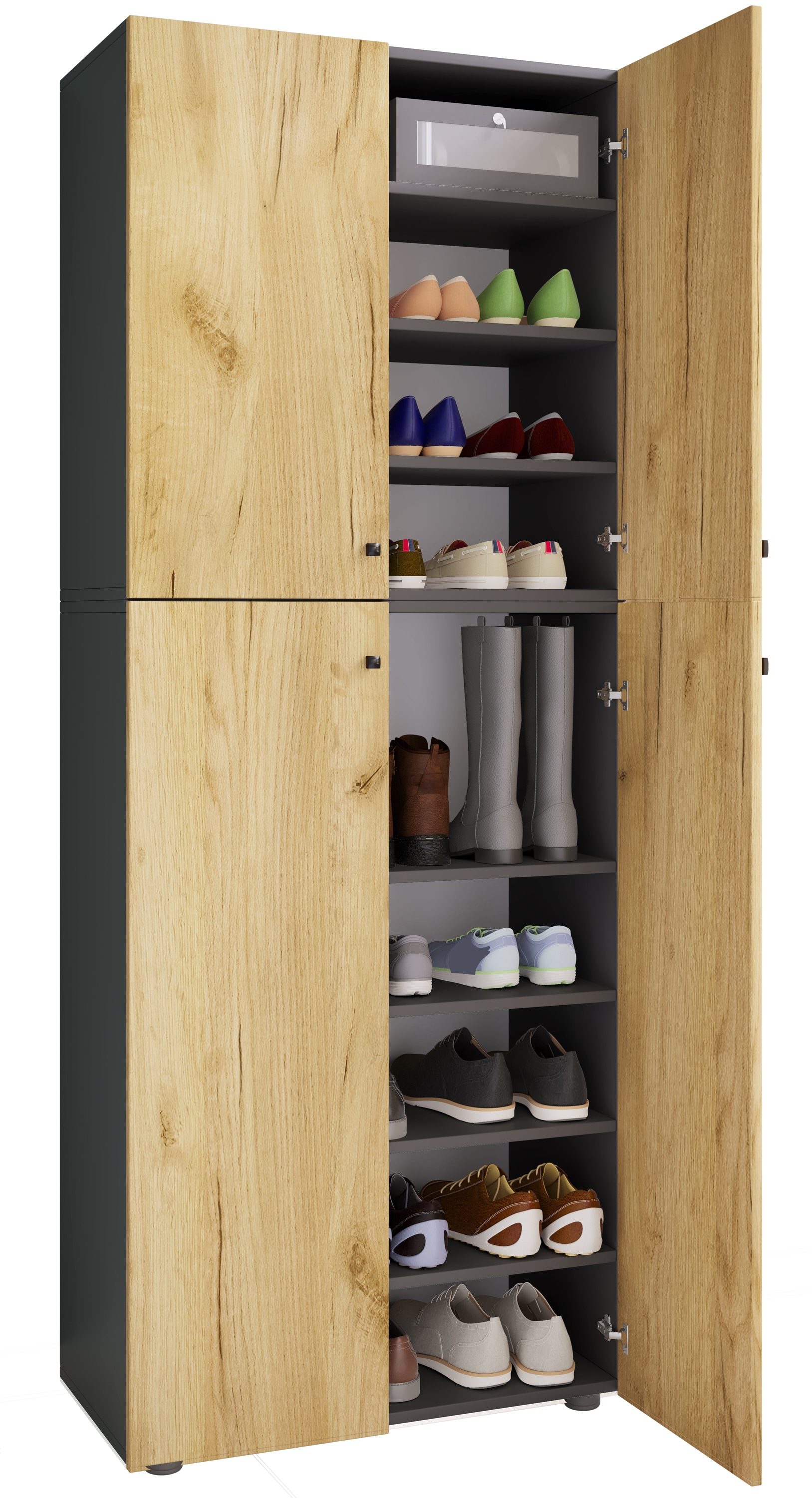 VCM Schuhschrank »XXL Holz Großer Schuhschrank Schuhkommode Lona 9« 1 Stk. tlg.
