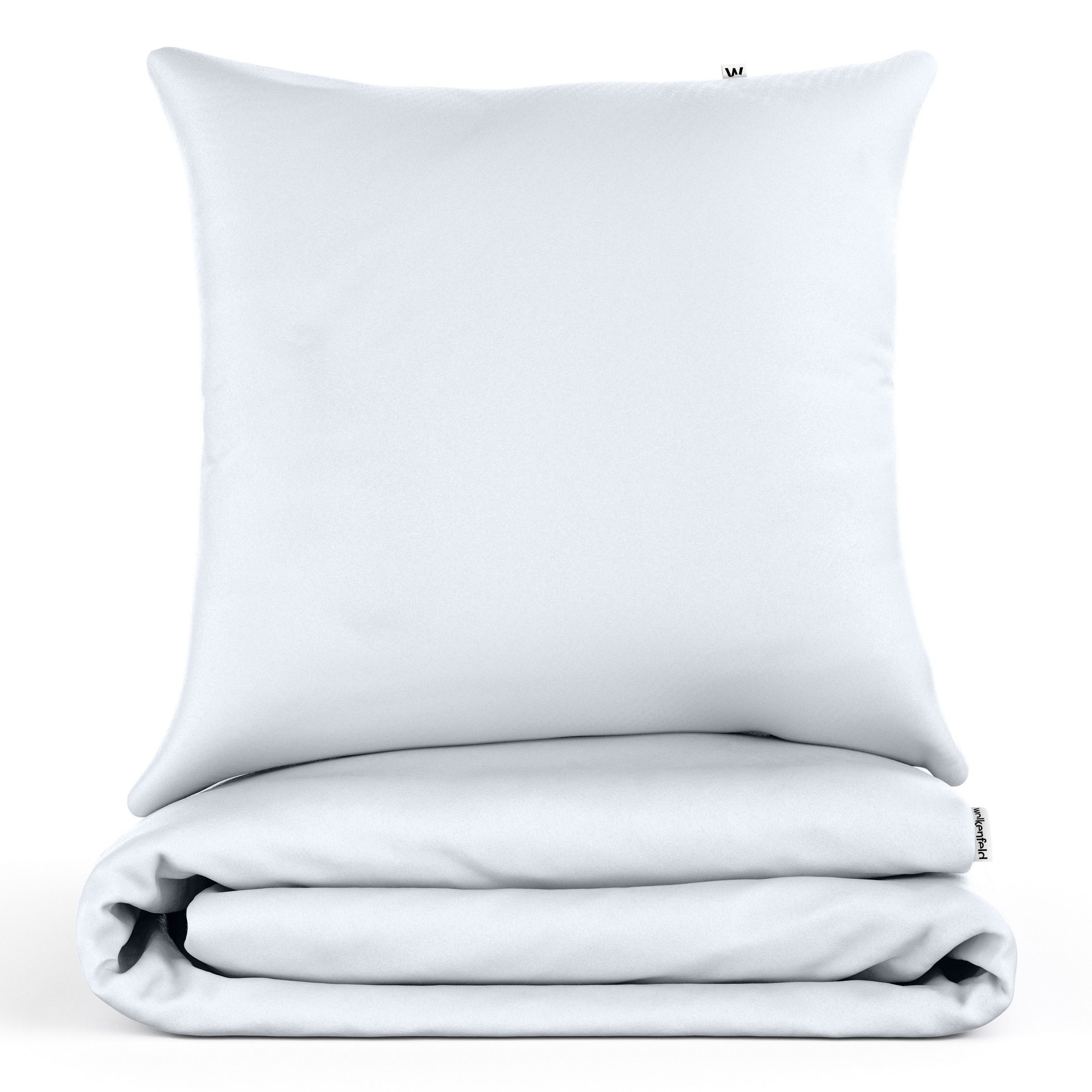 Wolkenfeld Bettwäsche »Wolkenfeld Sommer Bettwäsche Mako-Satin Baumwolle« 2 Stk. tlg. 135x200 cm, 155x220 & Übergrößen I inkl. Kissenbezüge 80x80