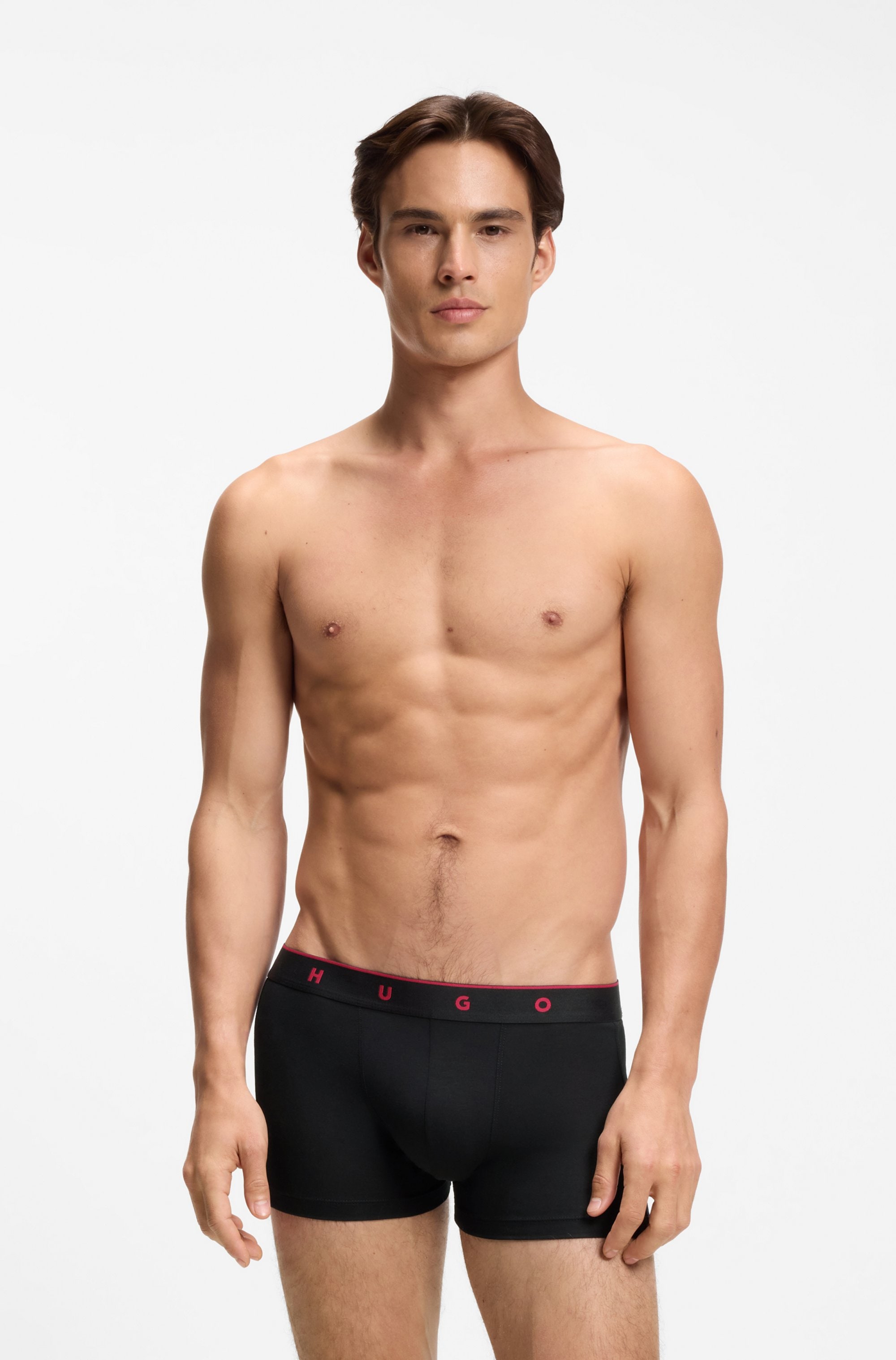 HUGO Underwear Trunk »TRIPLET TITAN« 3 Stk. aus Jacquard mit außenliegendem Bund
