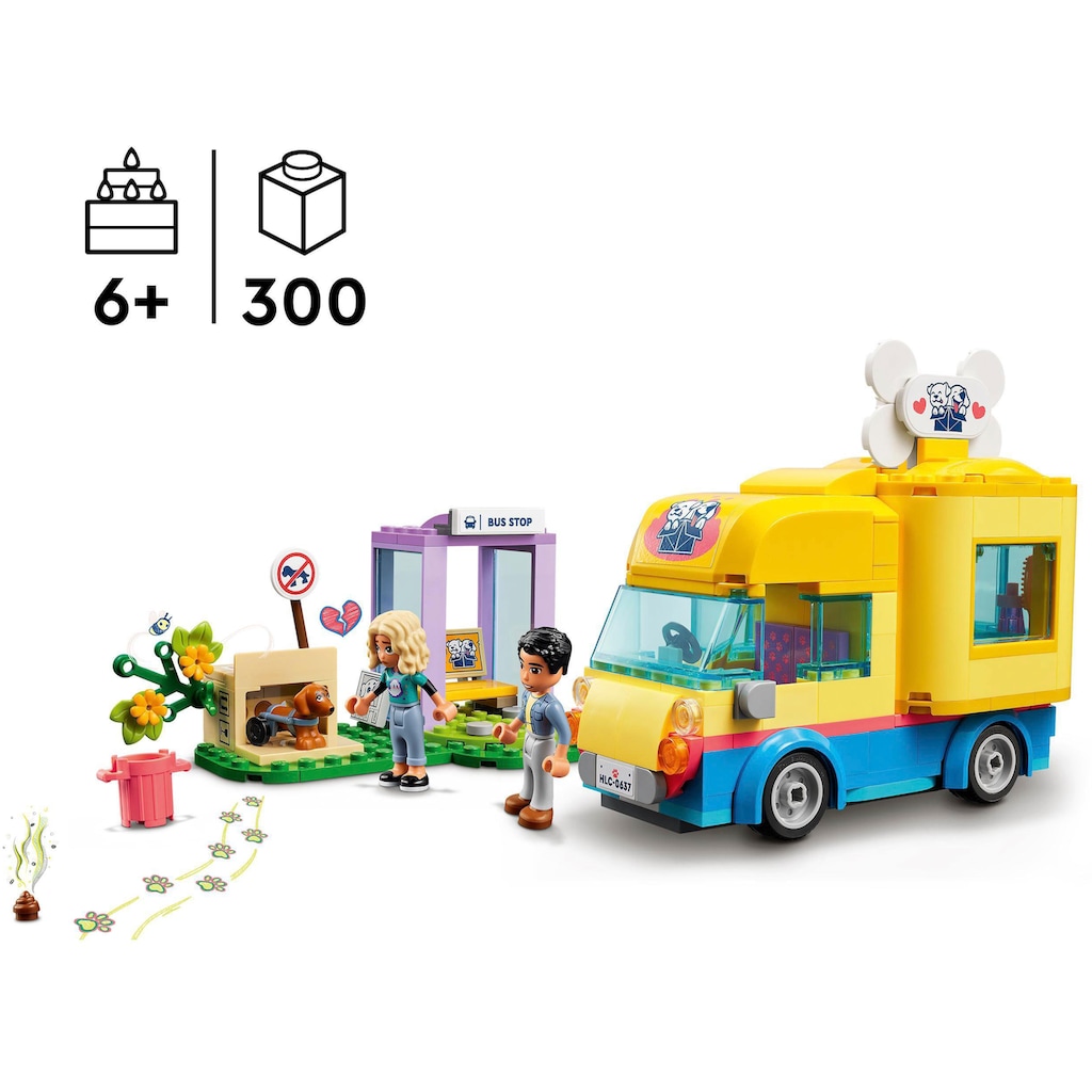 LEGO® Konstruktionsspielsteine »Hunderettungswagen (41741), LEGO® Friends«, (300 St.)
