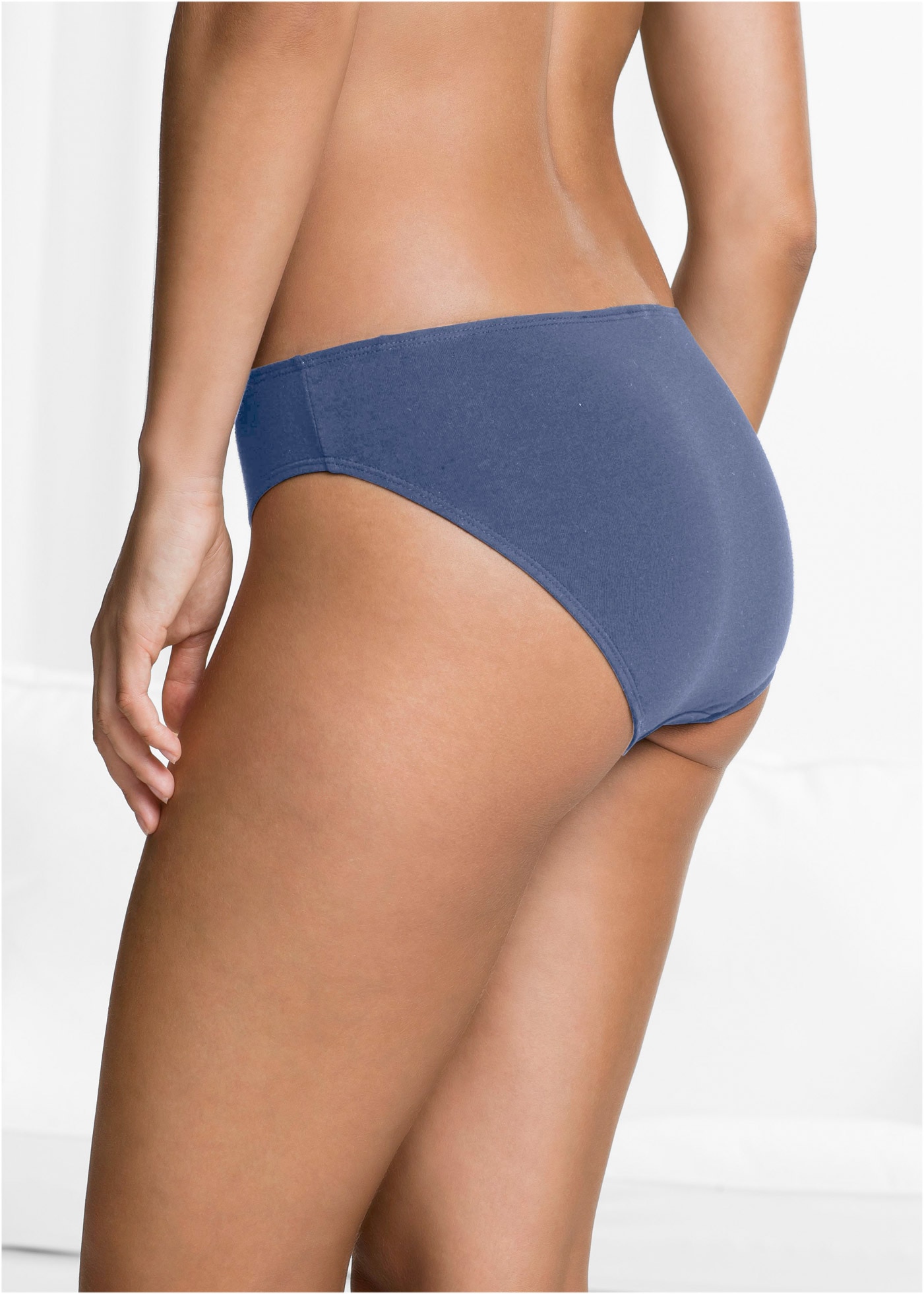 bonprix Slip Packung, 6 Stk. klassische Passform, Zwickel aus Baumwolle, weiche Faser