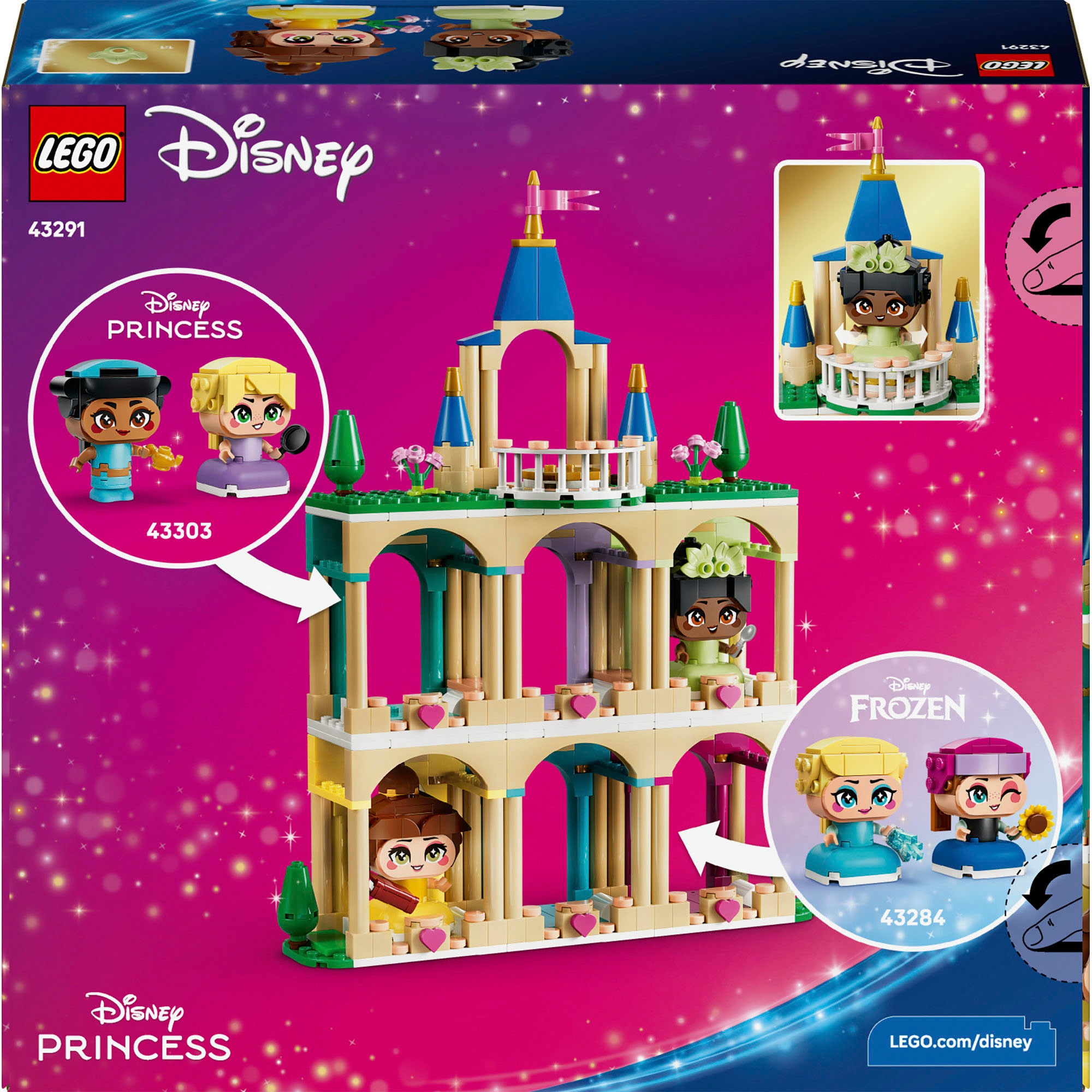 LEGO® Konstruktionsspielsteine »Die Mini-Prinzessinnen Belle und Tiana mit ihrem Schloss (43291)« LEGO Disney Princess; Made in Europe