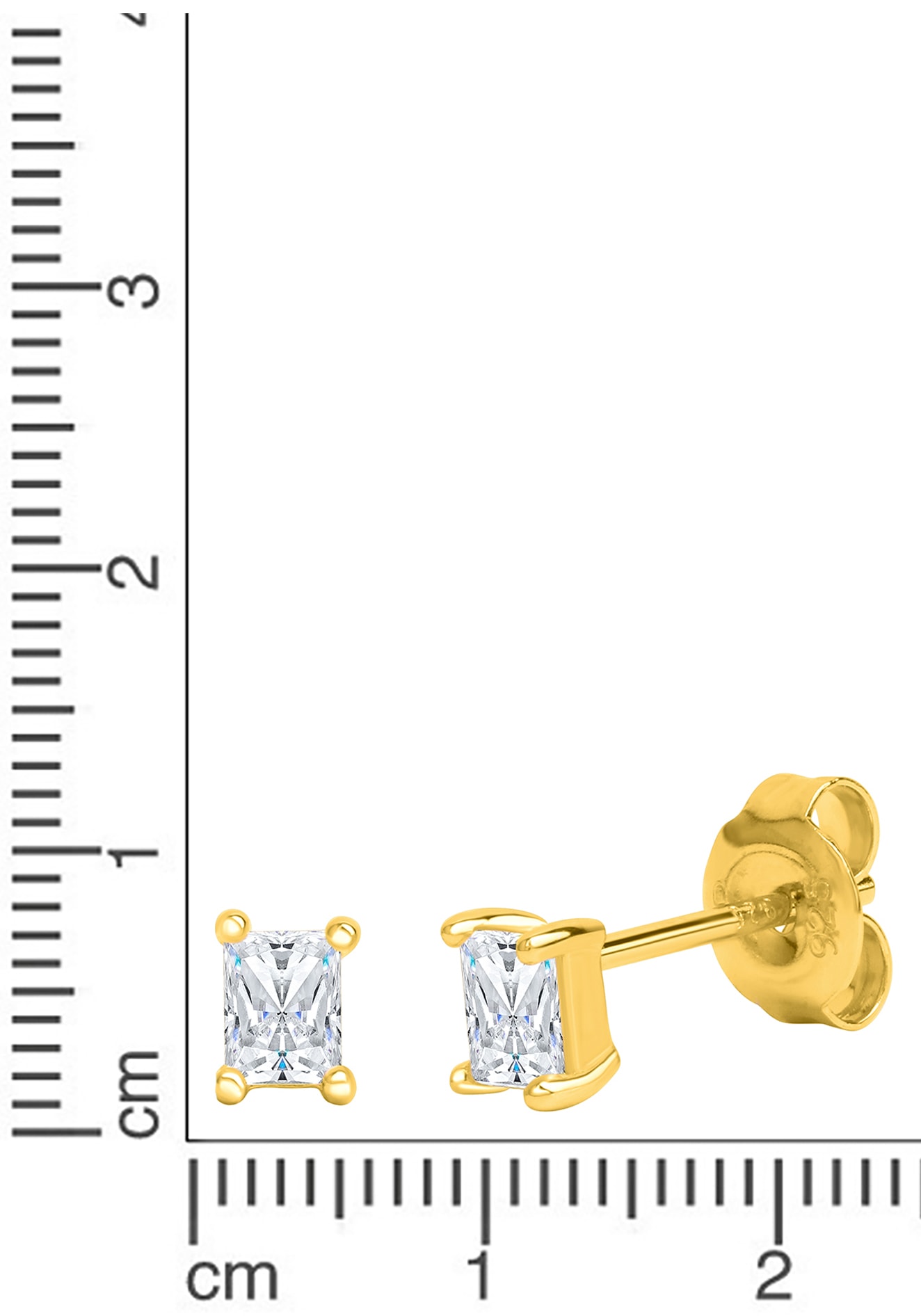 Firetti Paar Ohrstecker »Schmuck Geschenk Silber 925 Ohrschmuck Quadrat«, mit Zirkonia (synth.)