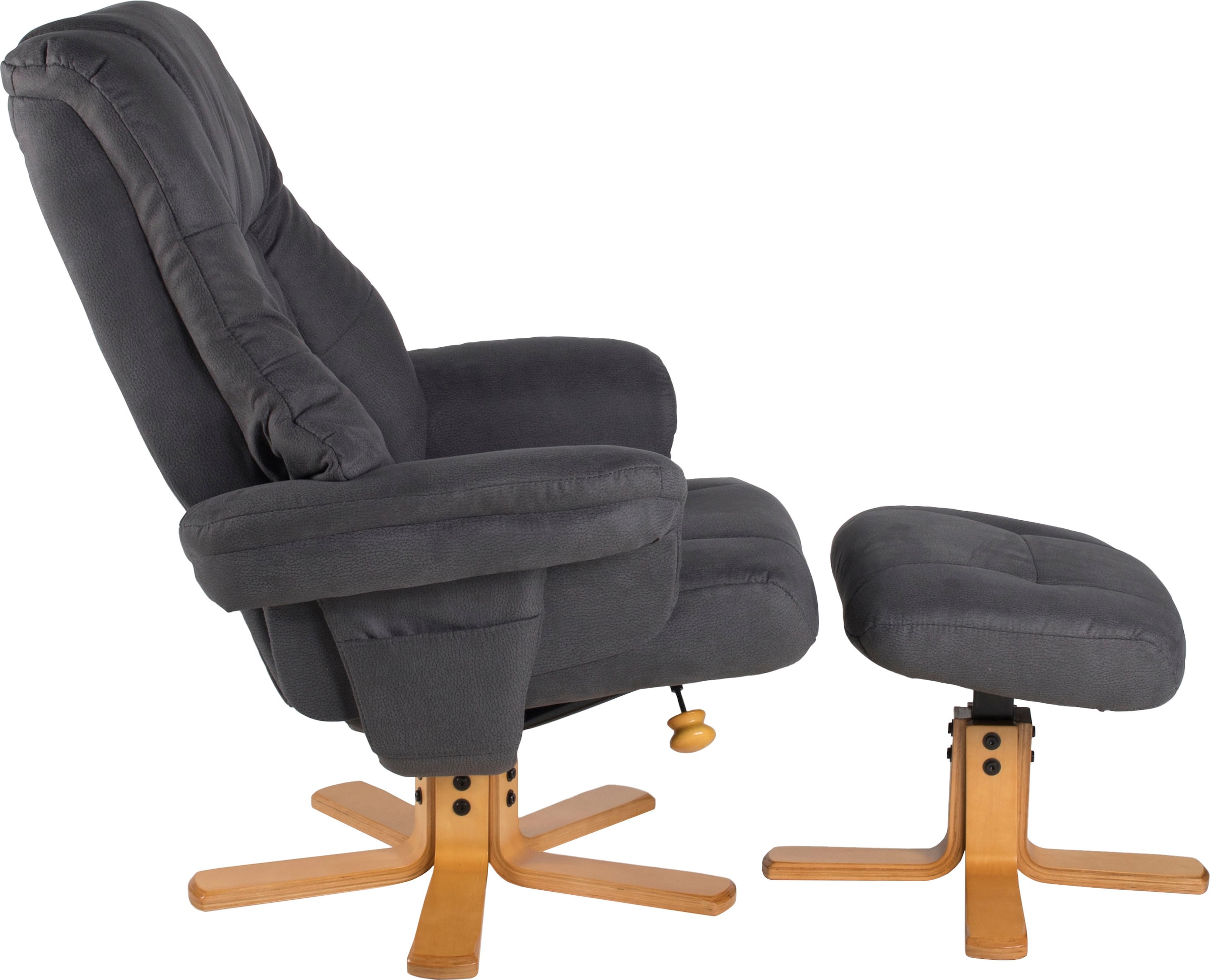 Duo Collection Relaxsessel, 360° drehbar, inkl. Hocker