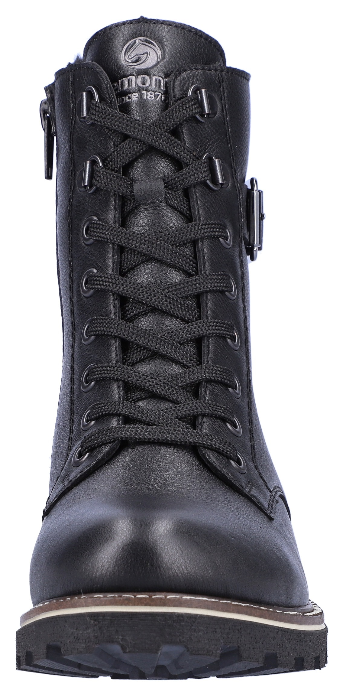 Remonte Winterboots, Blockabsatz, Schnürboots, Outdoorschuh mit Zierschnalle
