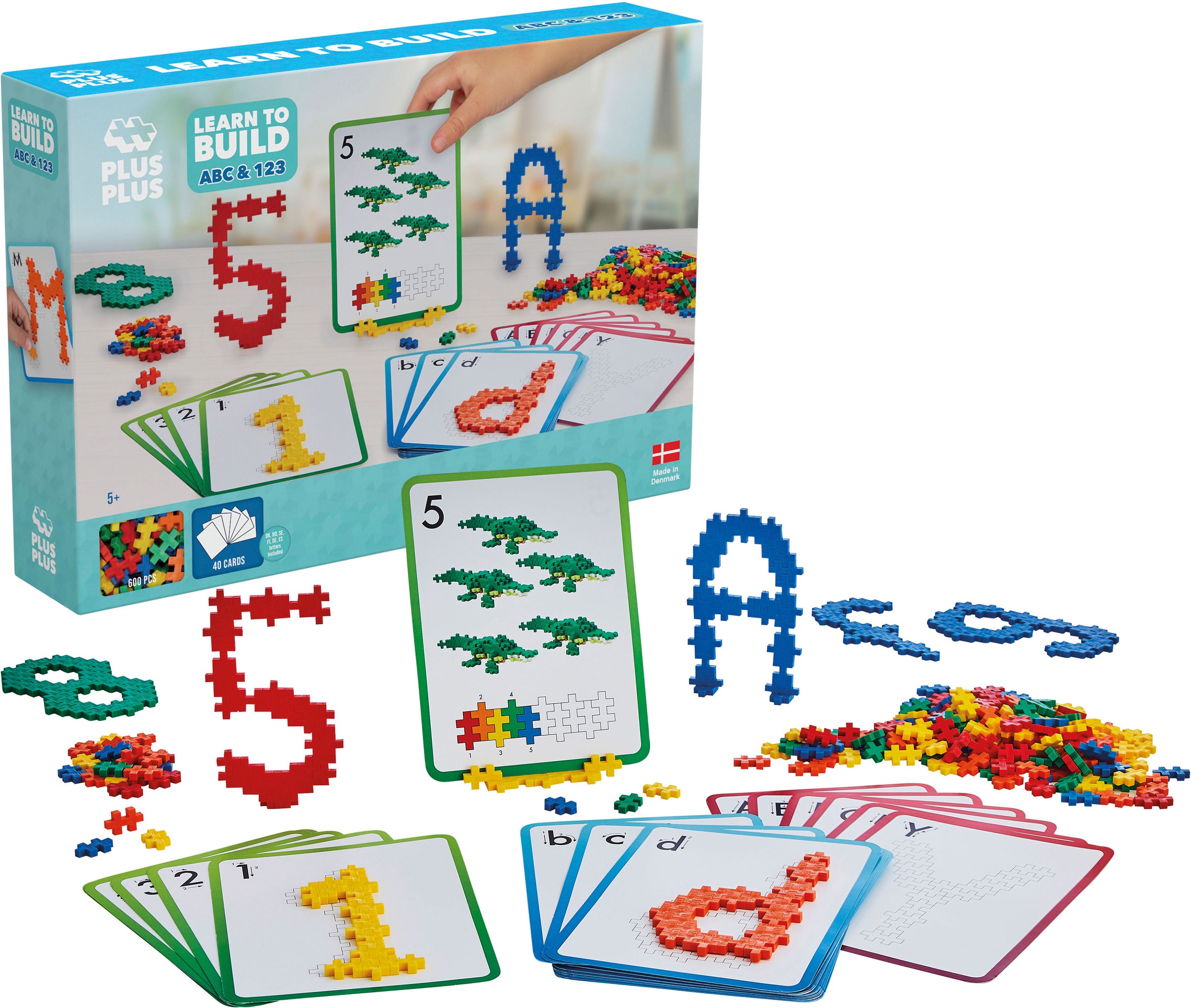 Spielbausteine »Kreativ Bausteine ABC & 123«, (600 St.), Made in Europe