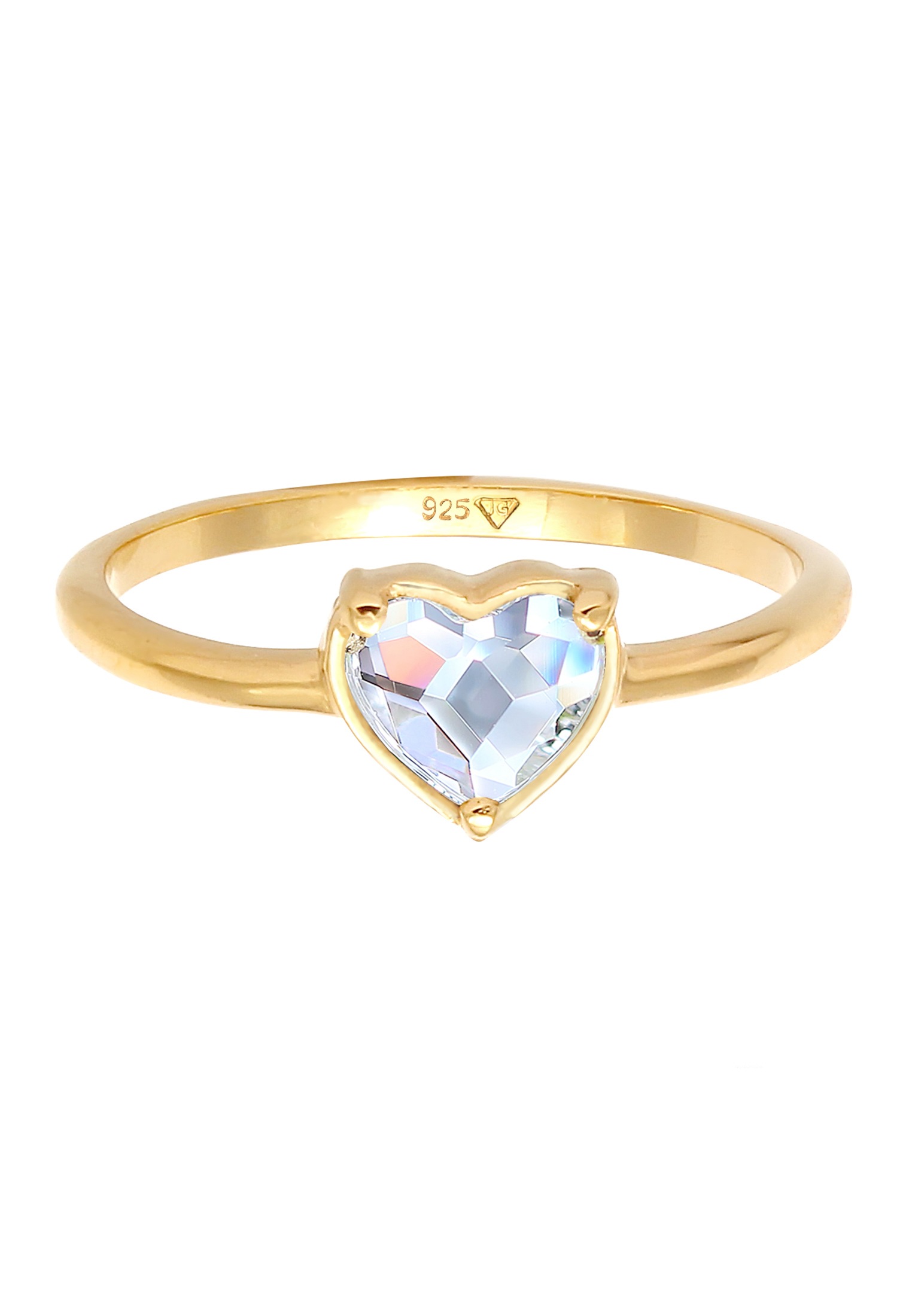 Elli Silberring »Ring Herz Love Kristalle 925 Silber«
