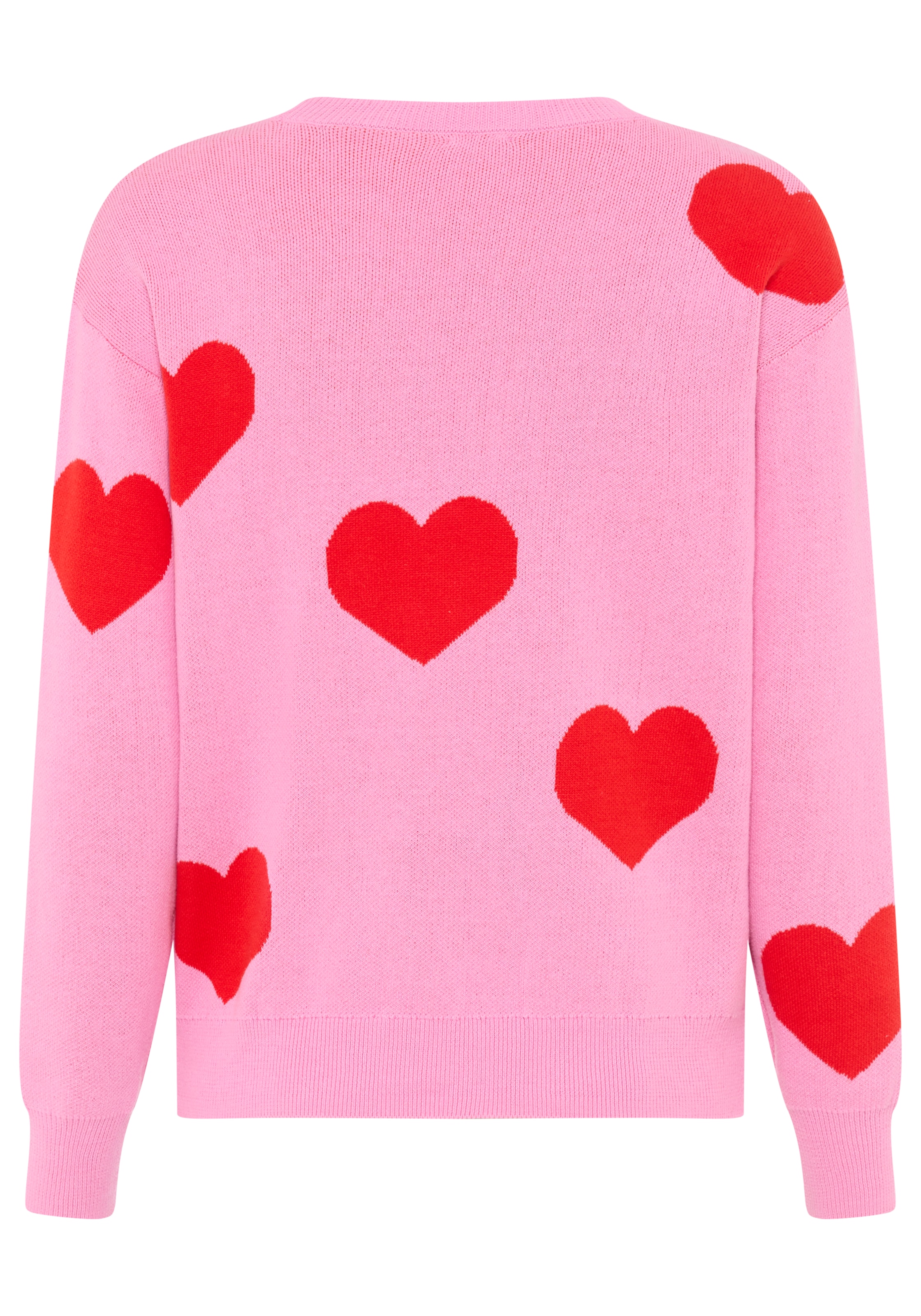 Laura Scott Jacquardpullover aus Baumwolle mit Herzmuster