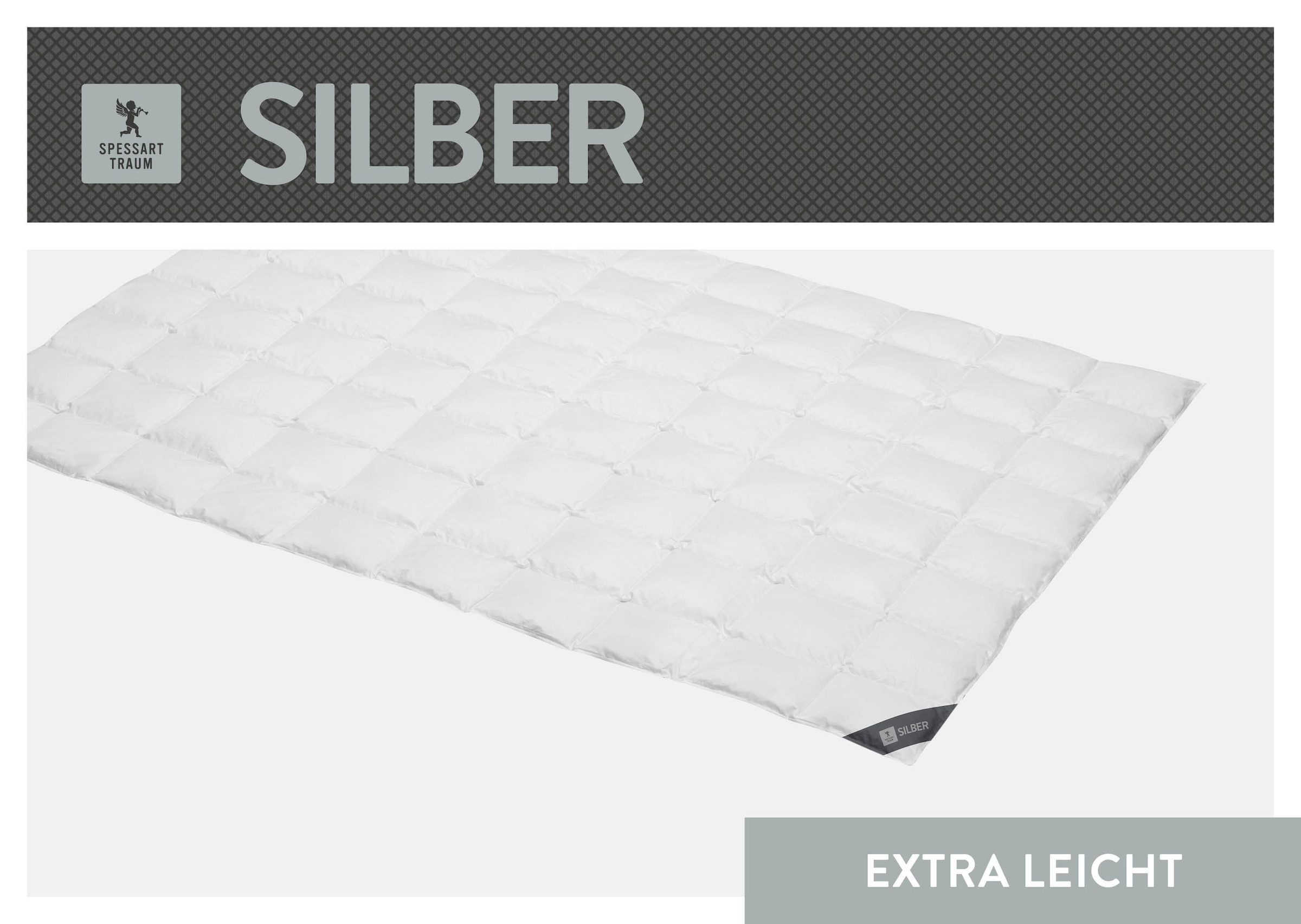 100% »Silber«, hergestellt im Online 100% allergikerfreundlich Bezug SPESSARTTRAUM Daunen, Deutschland, Füllung leicht, St.), (1 Shop in OTTO Daunenbettdecke Baumwolle,