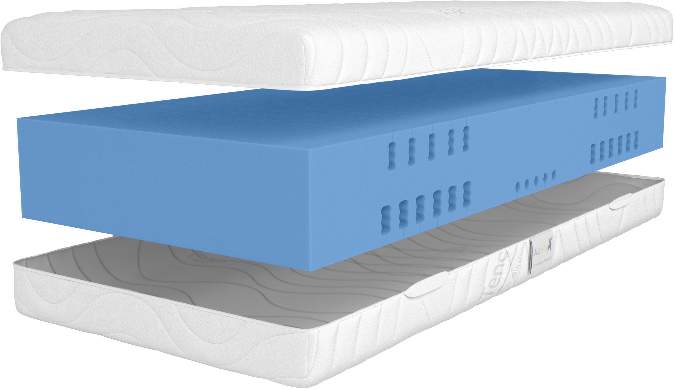 Älgdröm Hybridschaum-Matratze »Tornby Premium, 7-Zonen Matratze 90x200, 140x200 & mehr«, 28 cm hoch, Raumgewicht: 39 kg/m³, (1 St., 1-tlg.), Wendematratze in 3 Festigkeiten, ergonomisch, atmungsaktiv