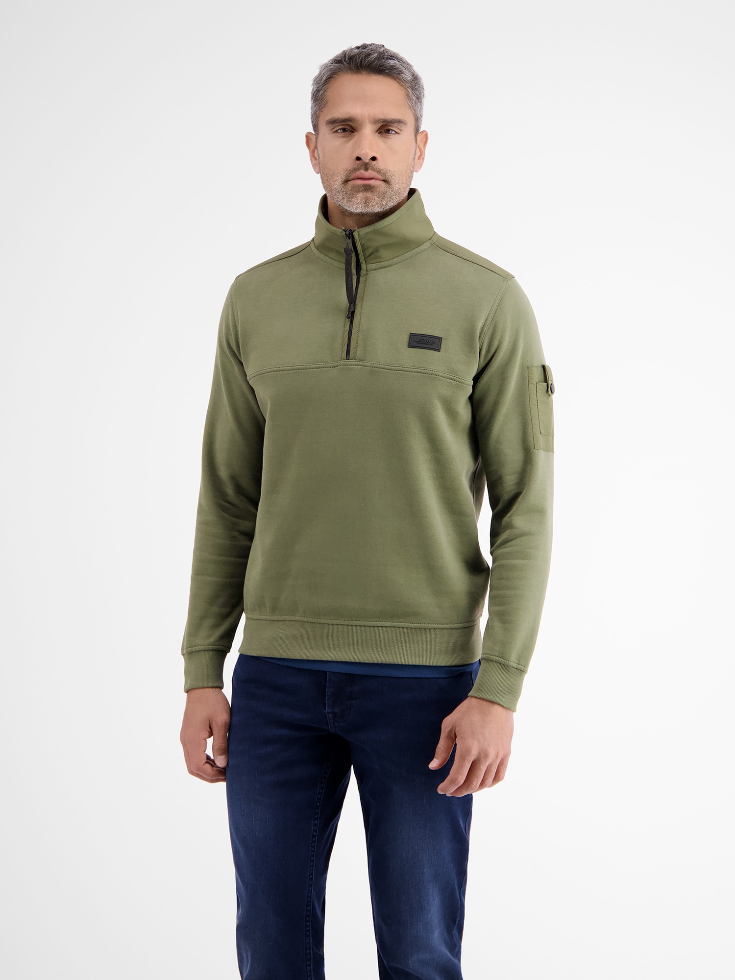 LERROS Sweatshirt »LERROS Troyer in weicher Sweatqualität«