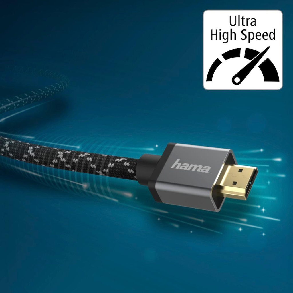 Hama HDMI-Kabel »Ultra High Speed HDMI™-Kabel Stecker-Stecker 8K Metall HDMI™-Kabel 2m«, 200 cm