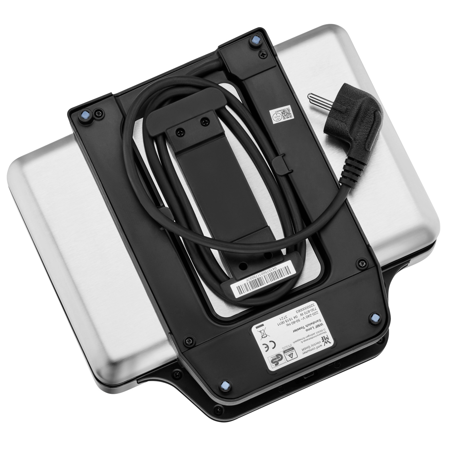 WMF Sandwichmaker »LONO, höhenverstellbare Platten, Temperaturleuchte«, 800 W, platzsparende Aufbewahrung, Maße: 23,6 x 23,6 x 8,8 cm