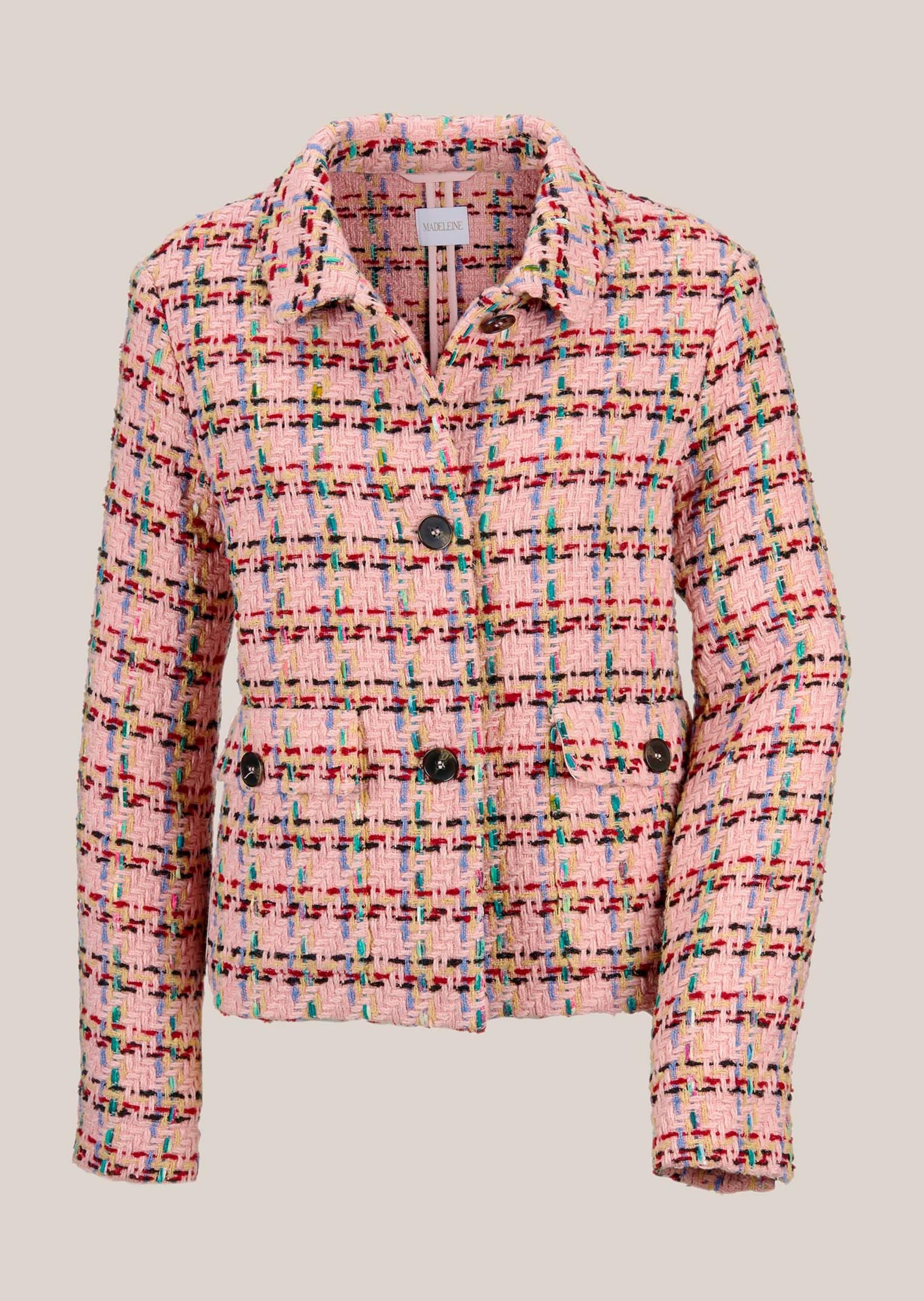 MADELEINE Kurzblazer »Blazer Kurzer Strukturblazer mit Hemdkragen«