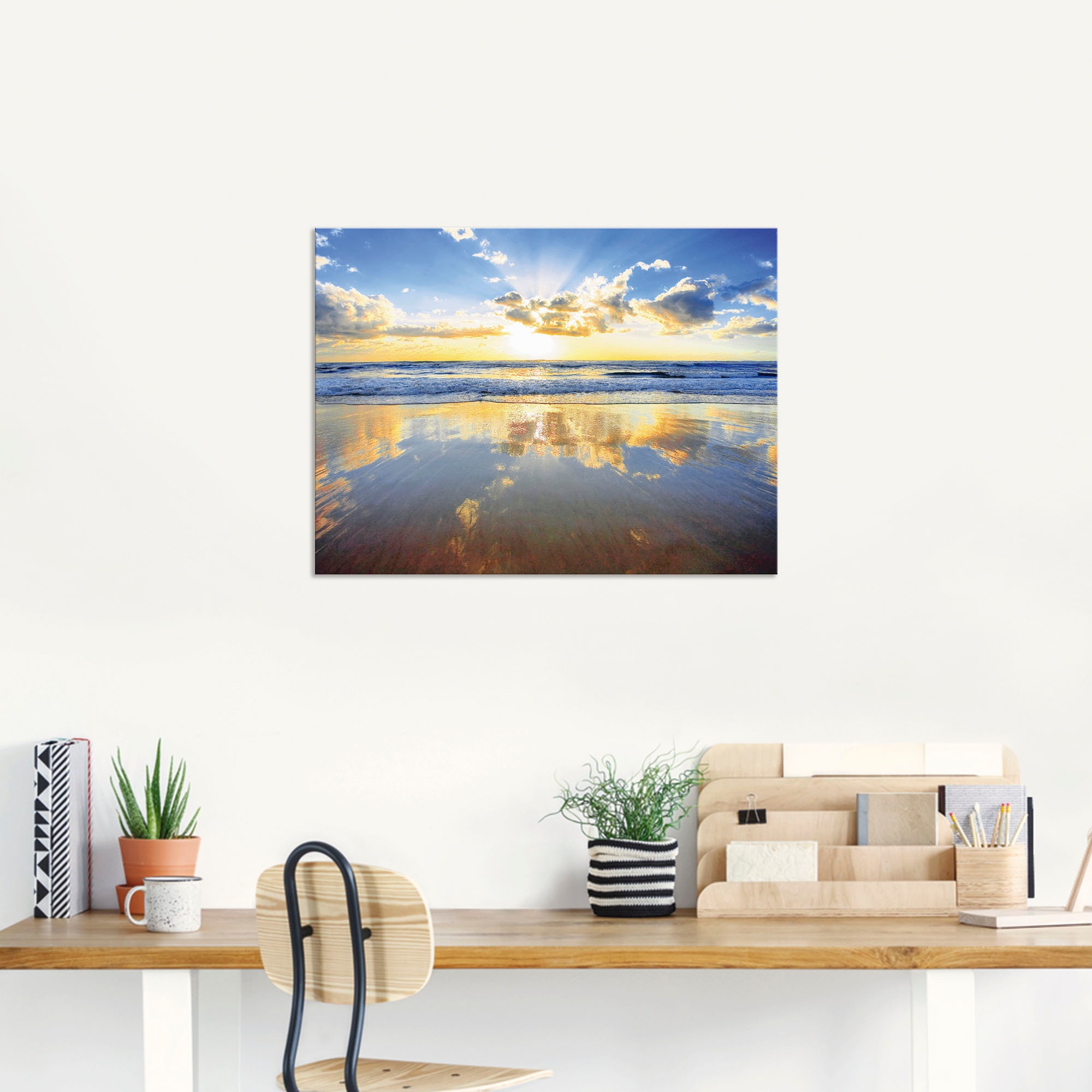 Artland Wandbild »Sonnenaufgang über dem Ozean«, Himmel, (1 St.), als Alubild, Outdoorbild, Leinwandbild, Poster, Wandaufkleber