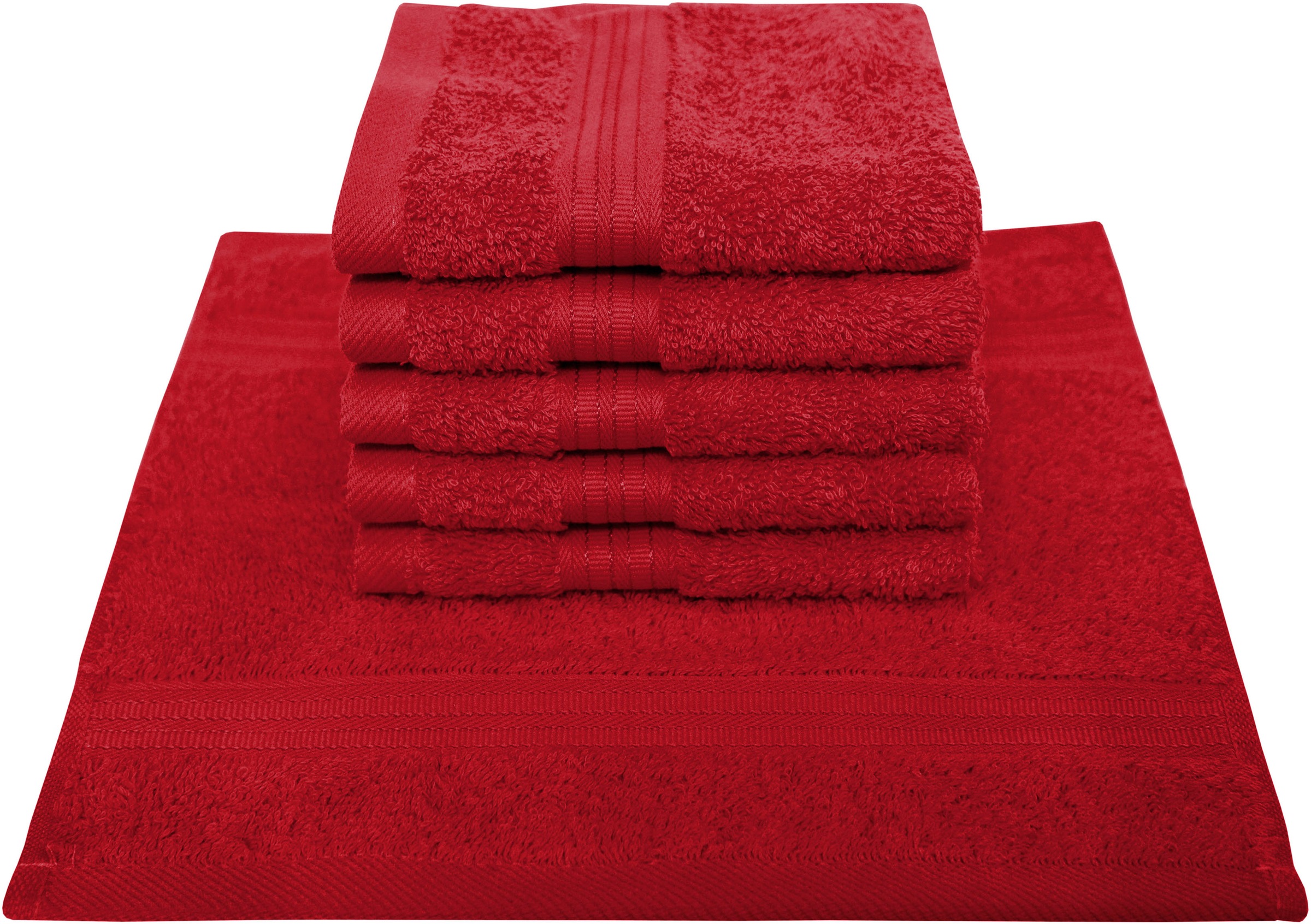 Dyckhoff Seiftuch »Siena«, (Set, 6 tlg., 6 Seiftücher 30 x 30 cm), mit Bordüre