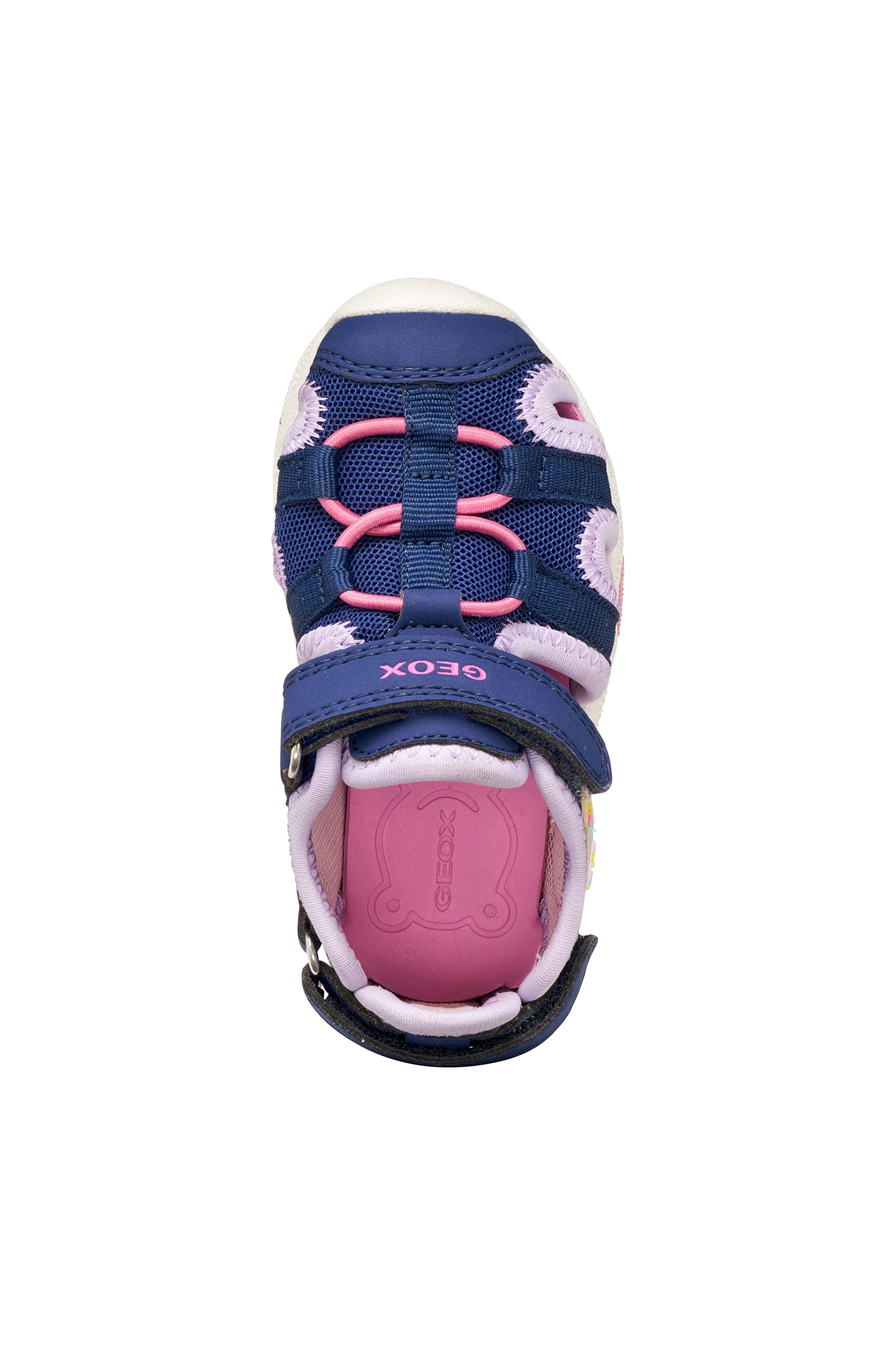 Geox Lauflernschuh »B SANDAL MULTY GIRL«  Babyschuh, Sommerschuh, Klettschuh, Größenschablone zum Download