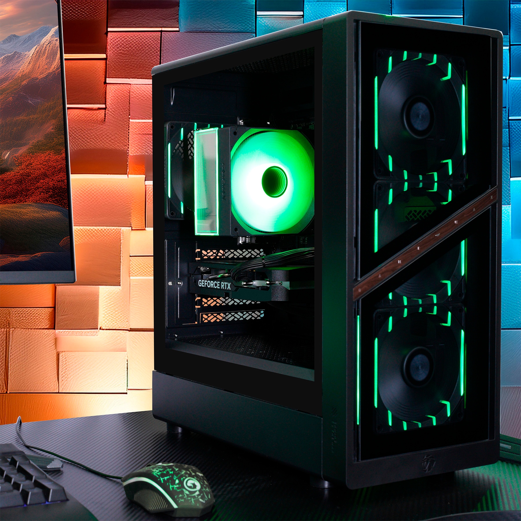 GAMEMAX Gaming-PC »AERIS GB 8183 AMD Ryzen 7 5700X 16GB 1TB SSD RTX 5060« Windows 11