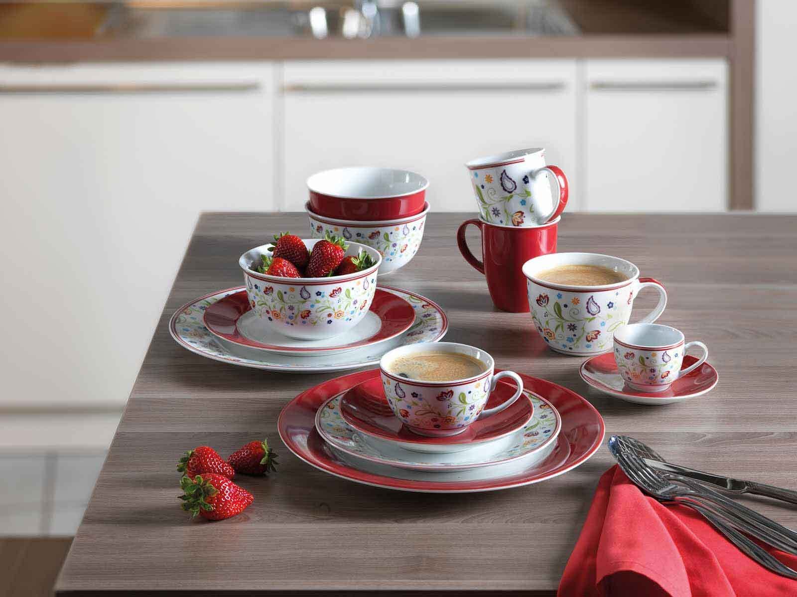 Ritzenhoff & Breker Tasse »Kaffeetassen mit Untertassen Shanti 220 ml 6er Set bunt«