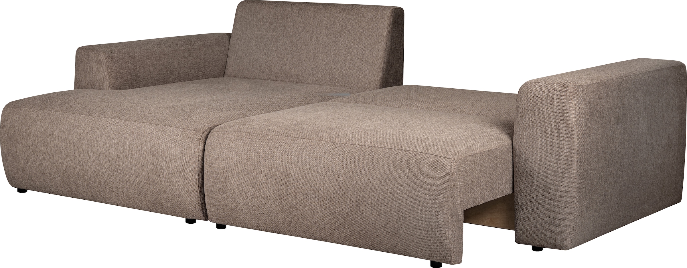 Home affaire Schlafsofa »Noord Schlafecksofa, Breite 250 cm« Cord, Struktur, Webstoff, mit Wellenunterfederung, Massivholzrahmen