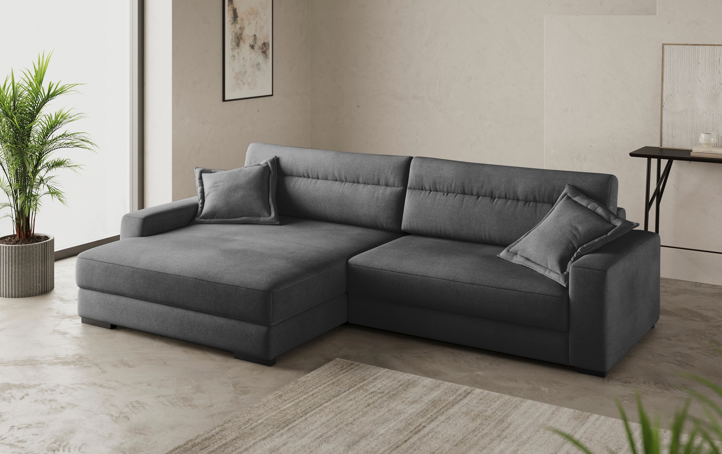 Mr. Couch Ecksofa »Marcello L-Form«, inklusive EasyBett und Bettkasten