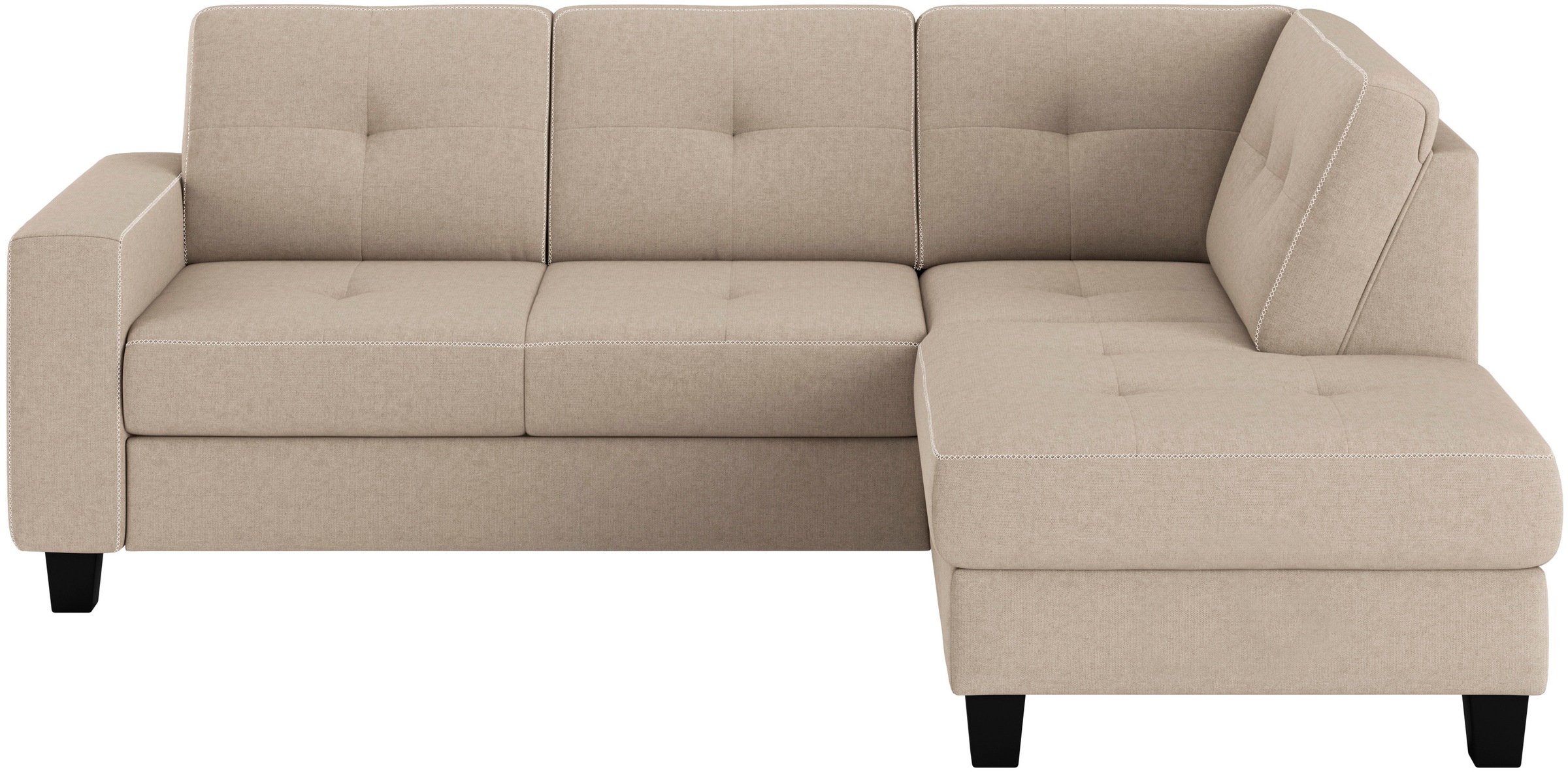 Places of Style Ecksofa »Varese«, wahlweise mit Bettfunktion und Bettkasten