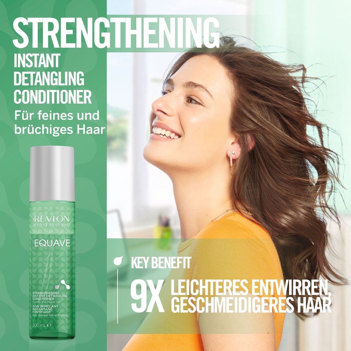 REVLON PROFESSIONAL Haarspülung »Leave-in Pflege Equave Strengthening Instant Detangling Conditioner«, Feines Bis Brüchiges Haar 200 ml