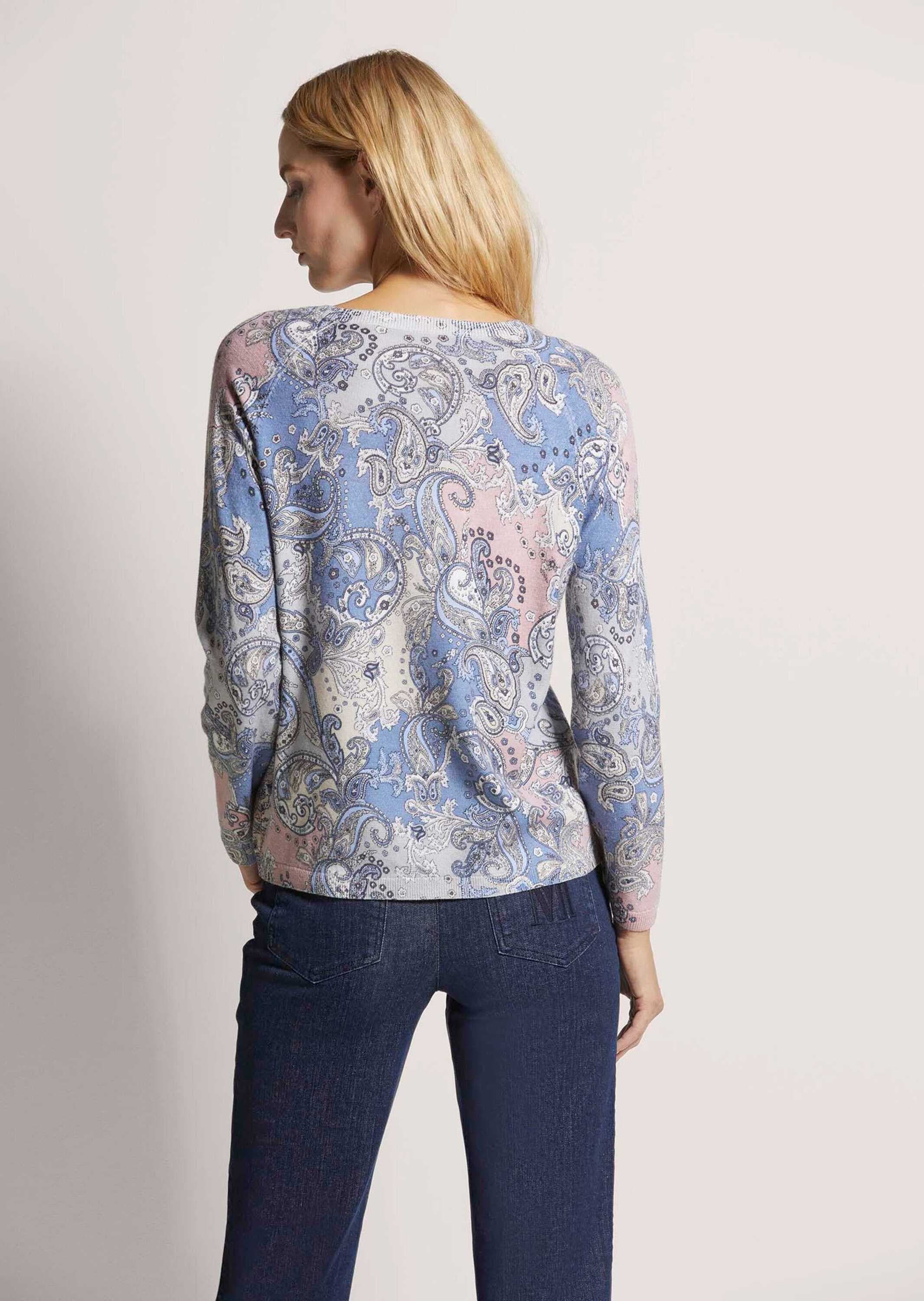MADELEINE Longpullover »Druckpullover Pullover mit Paisley-Muster«