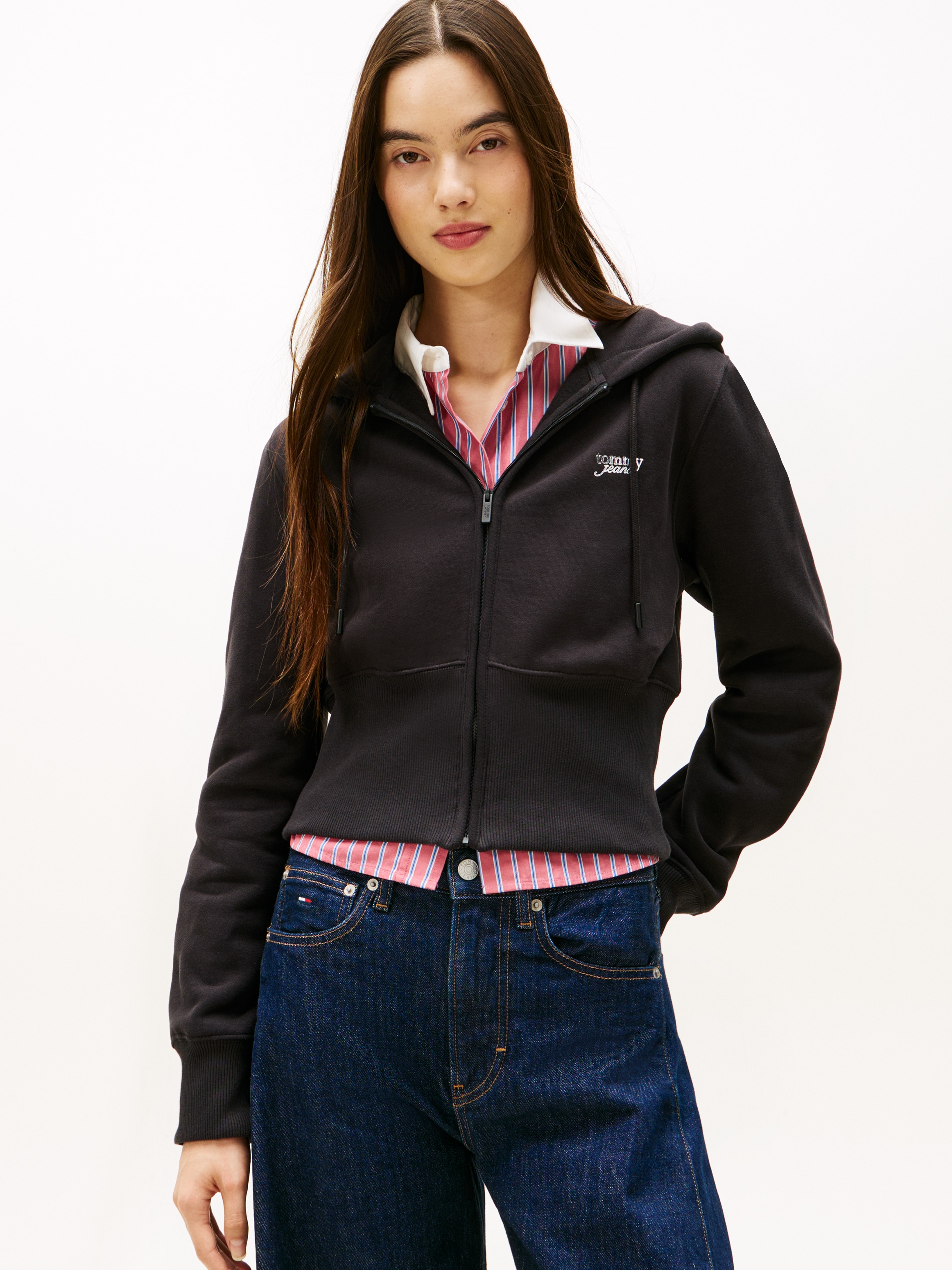 Tommy Jeans Kapuzensweatjacke »TJW REG SILVER SCRIPT ZIP THRU«