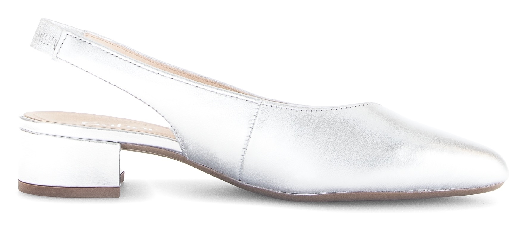 Gabor Slingpumps, Blockabsatz, Festtagsschuh, Abendschuh mit elastischem Riemchen
