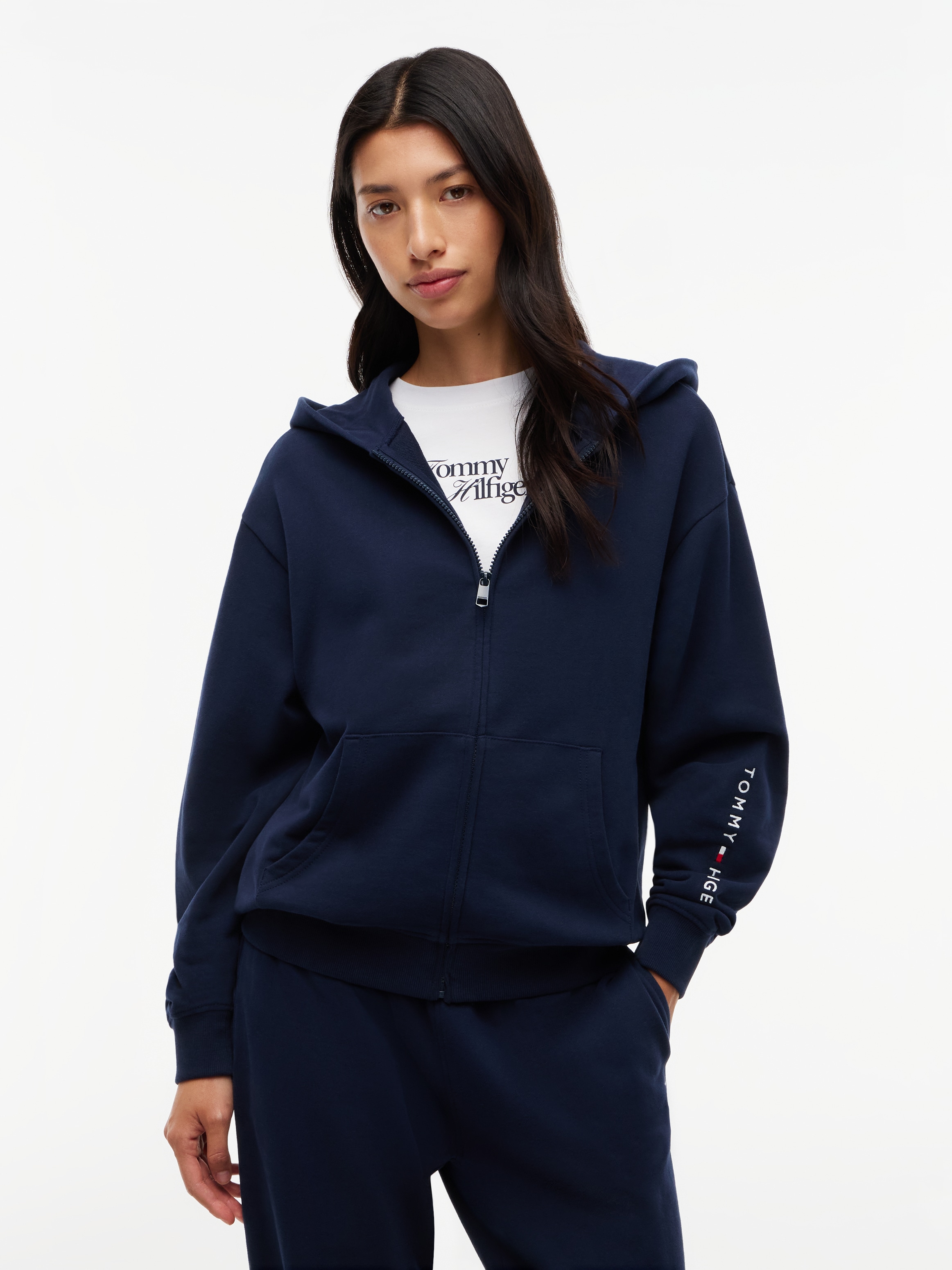 Tommy Hilfiger Underwear Kapuzensweatjacke Packung,  normale Passform, Schriftzug am Ärmel